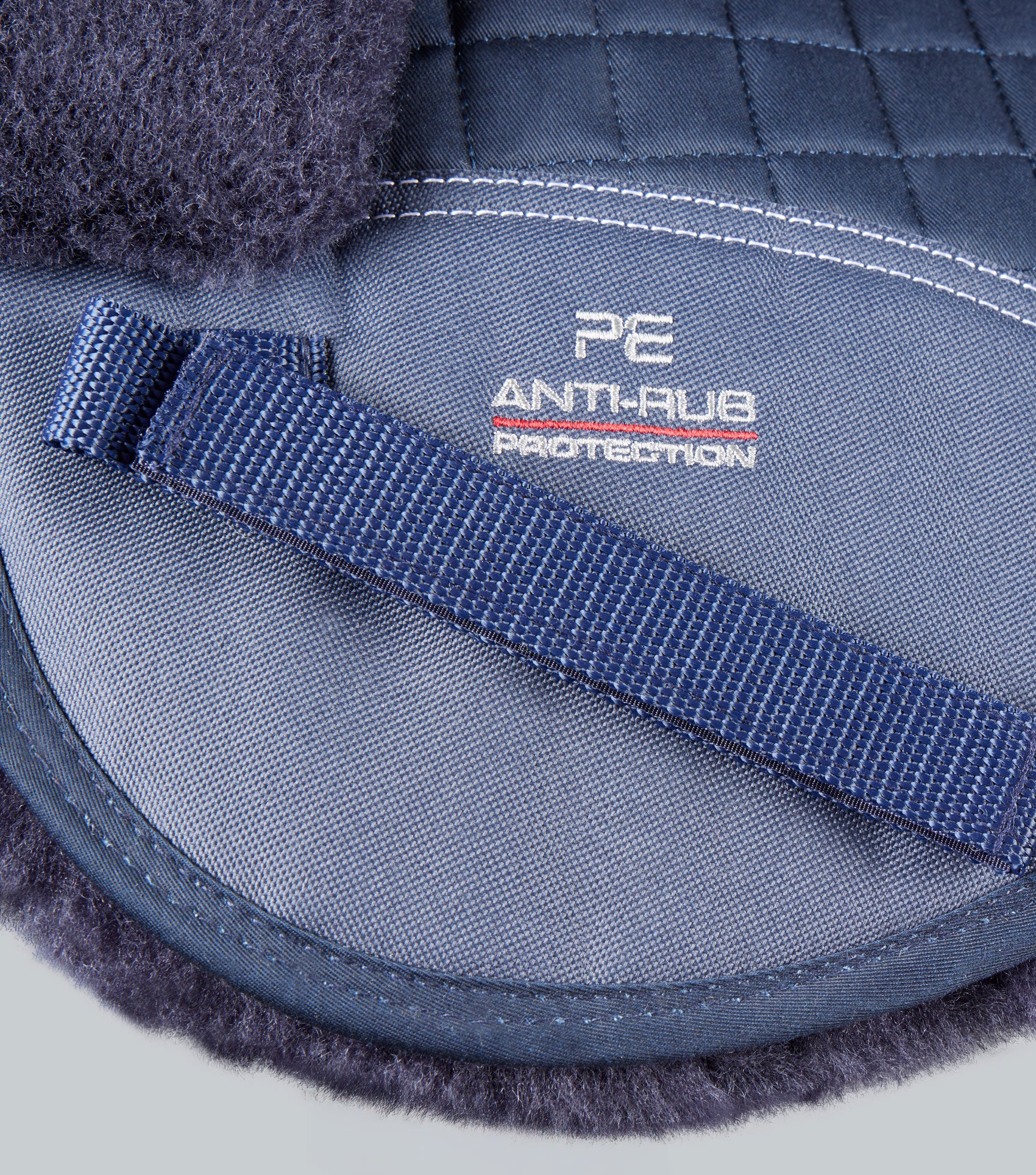 Merino Wool Saddle Pad - Half Pad Navy/Navy Wool - Image 5