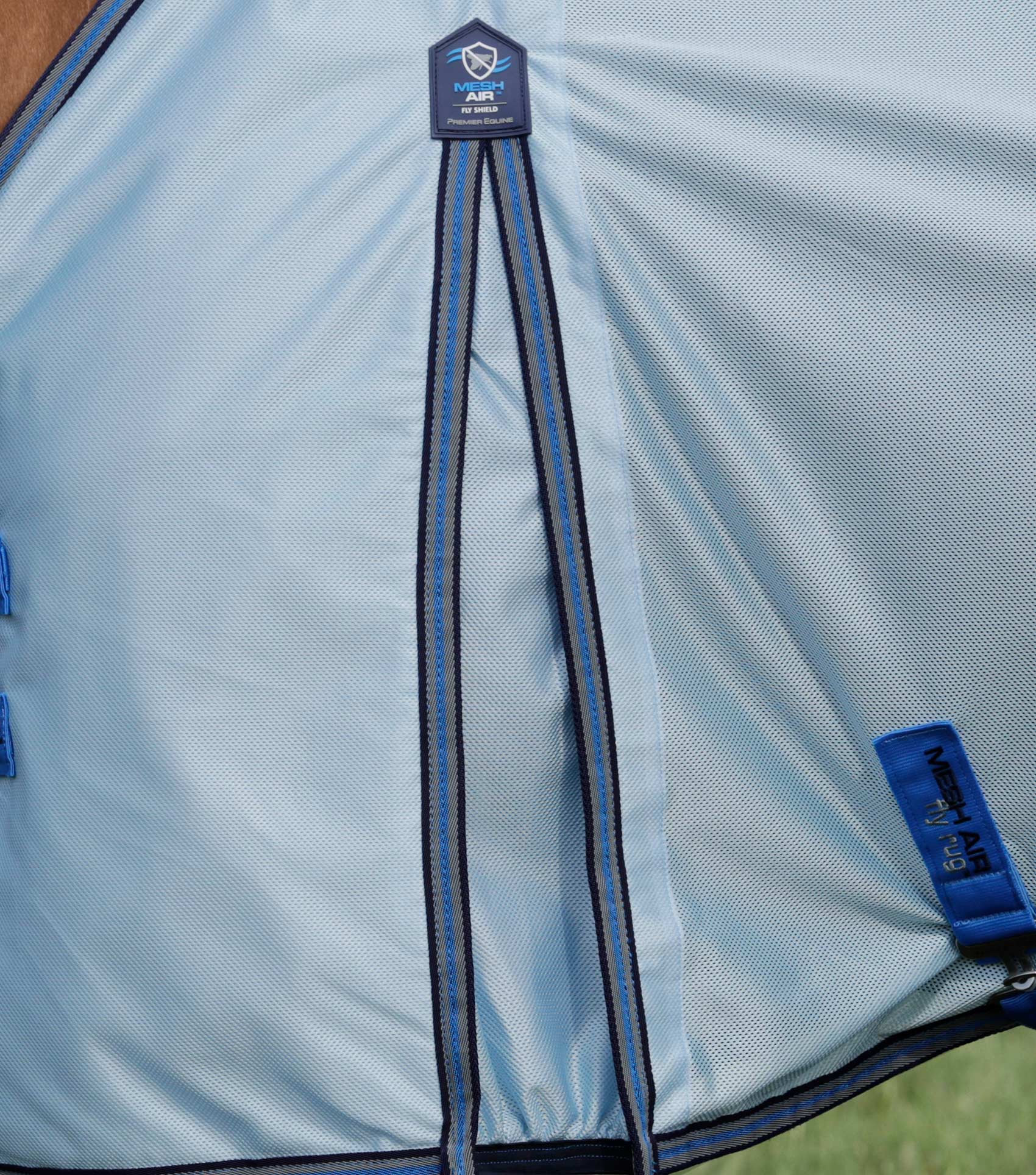 Mesh Air Fly Rug with Surcingles Blue - Image 4