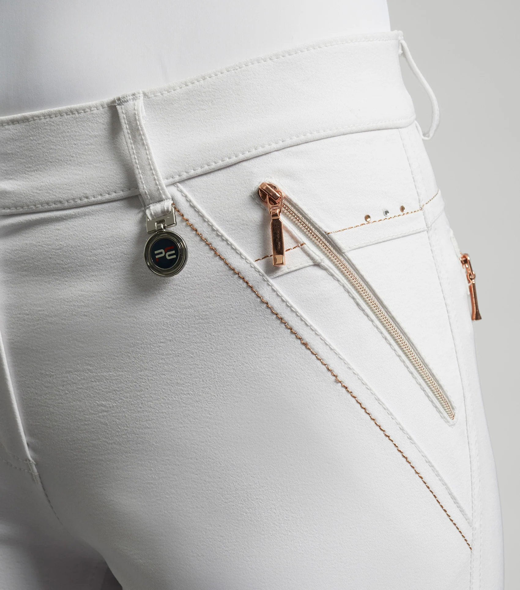 SALE - Milliania Ladies Full Seat Gel Competition Breeches White - Image 4
