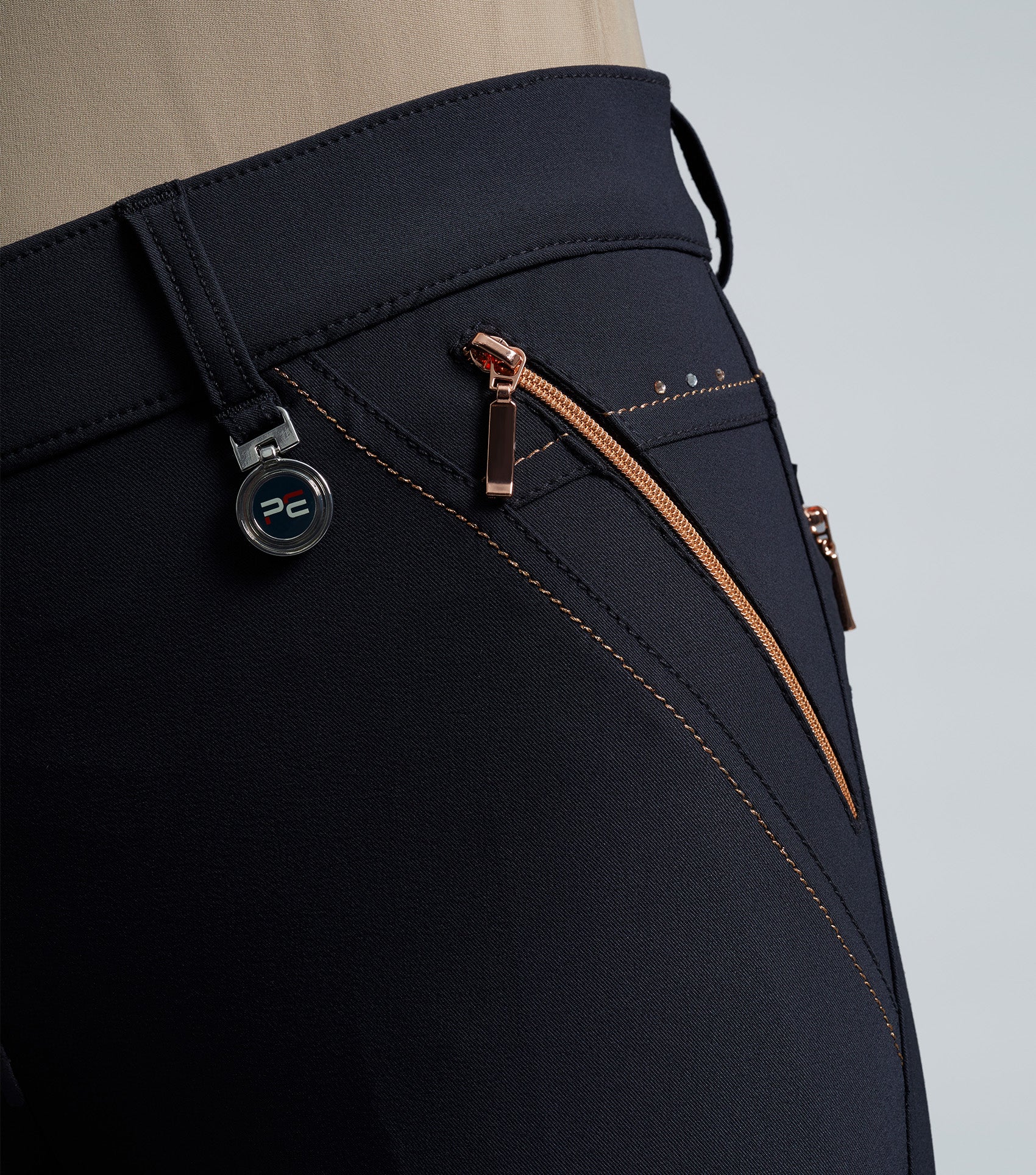 SALE - Milliania Ladies Full Seat Gel Riding Breeches Black - Image 4