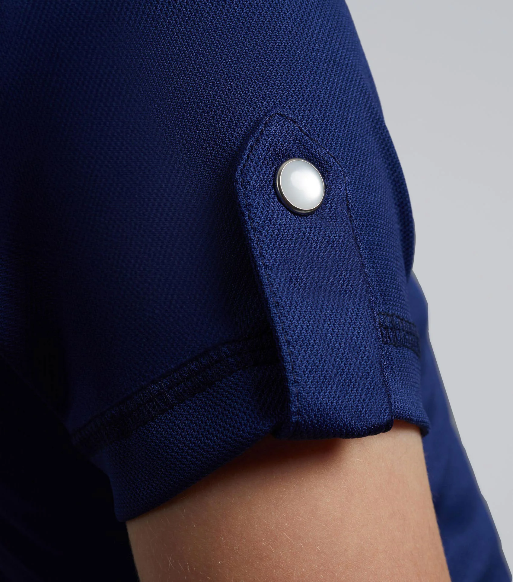 Mini Amia Girl's Technical Short Sleeve Riding Top Navy - Image 5