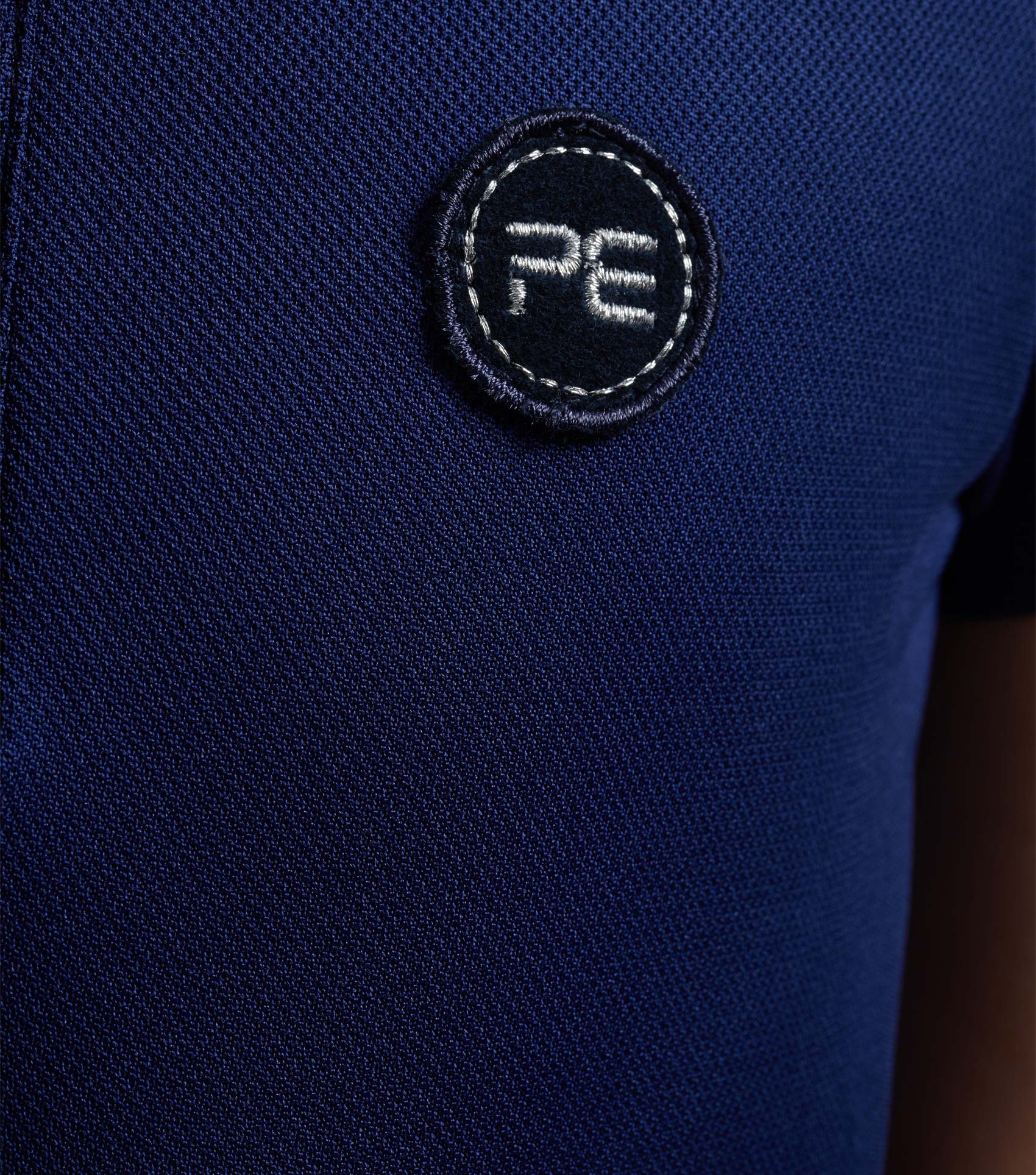 Mini Amia Girl's Technical Short Sleeve Riding Top Navy - Image 6
