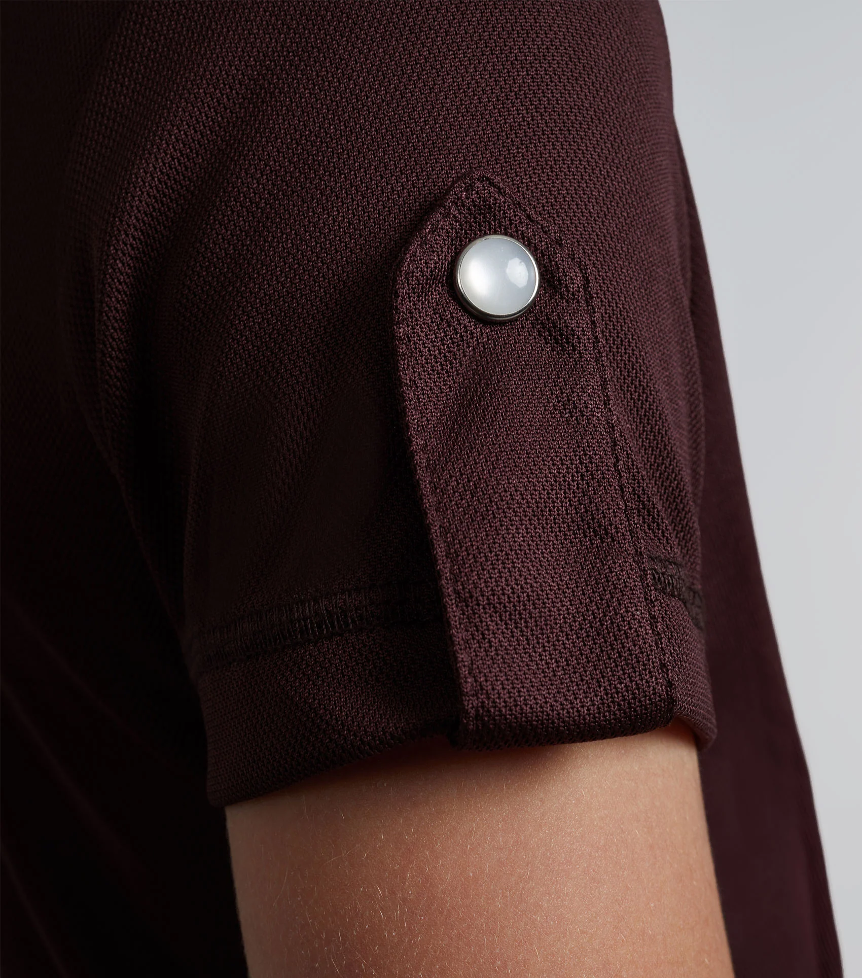 Mini Amia Girl's Technical Short Sleeve Riding Top Wine - Image 5