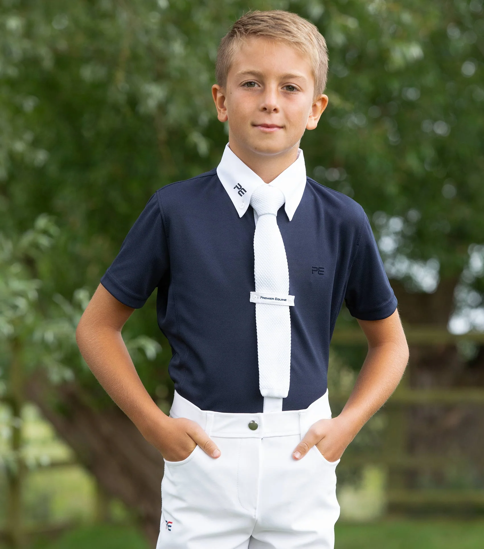 Mini Antonio Boy's Short Sleeve Show Shirt Navy - Image 2
