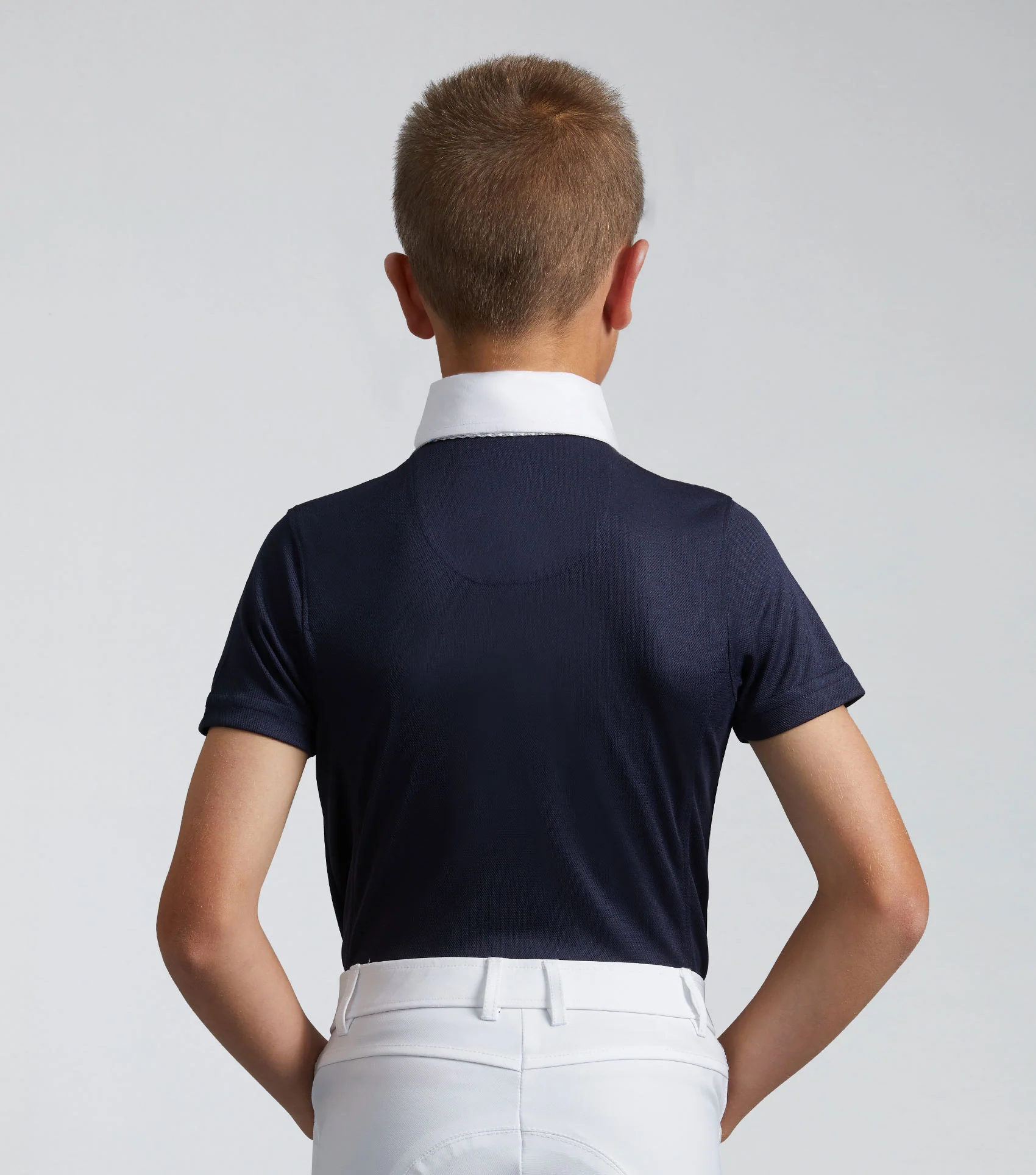Mini Antonio Boy's Short Sleeve Show Shirt Navy - Image 3