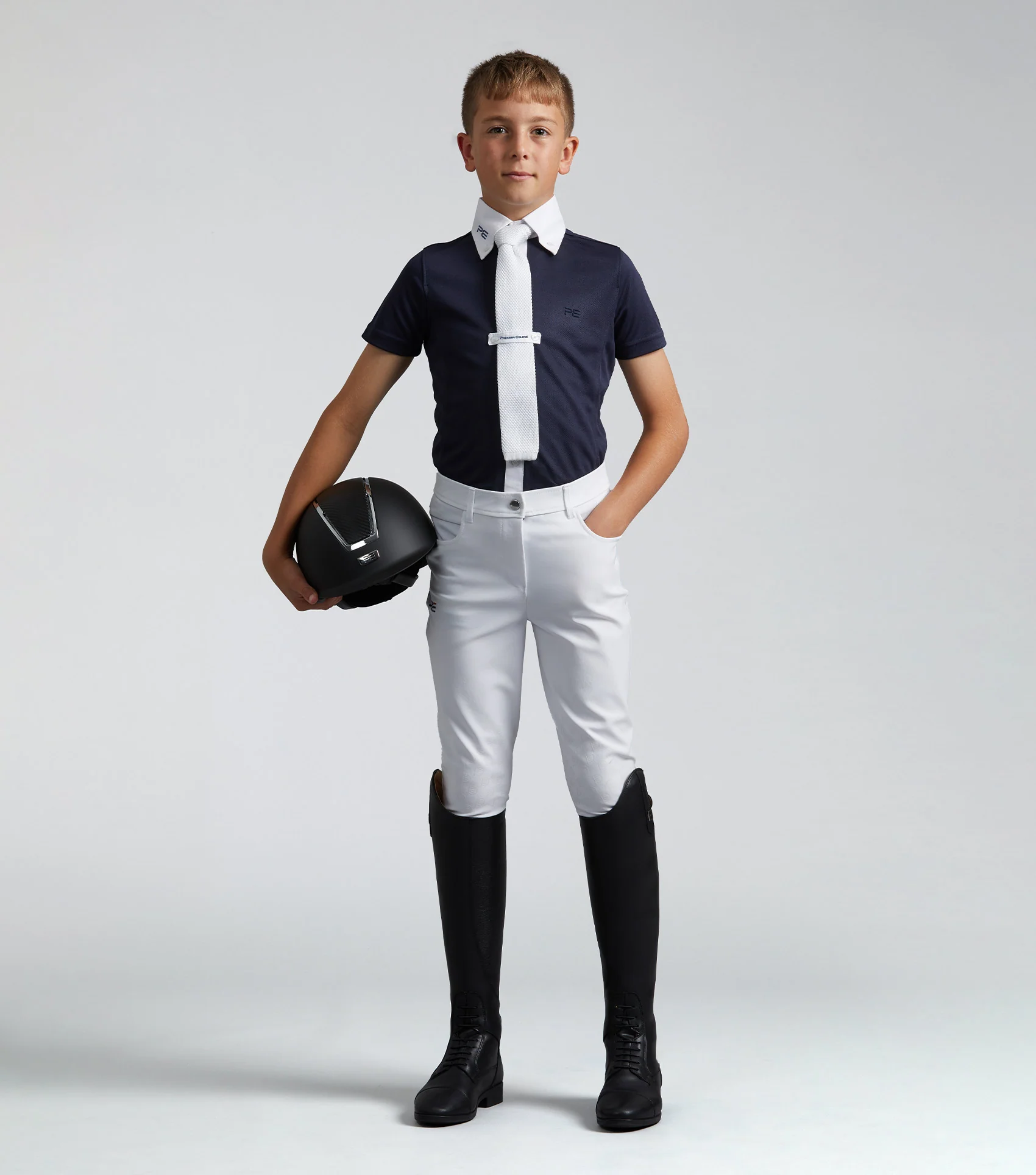Mini Antonio Boy's Short Sleeve Show Shirt Navy - Image 6