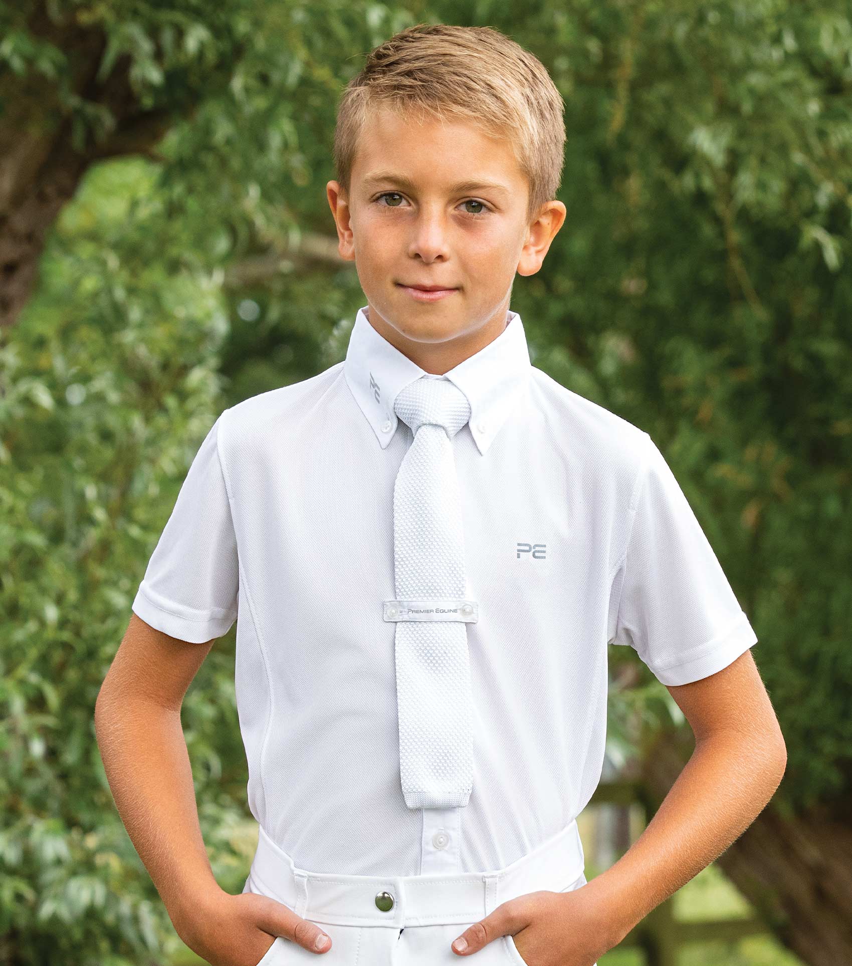 Mini Antonio Boy's Short Sleeve Show Shirt White - Image 2