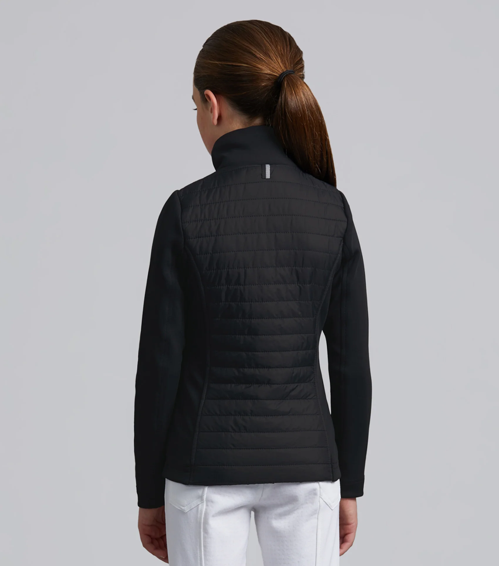 Mini Elena Girl's Hybrid Riding Jacket Black - Image 3
