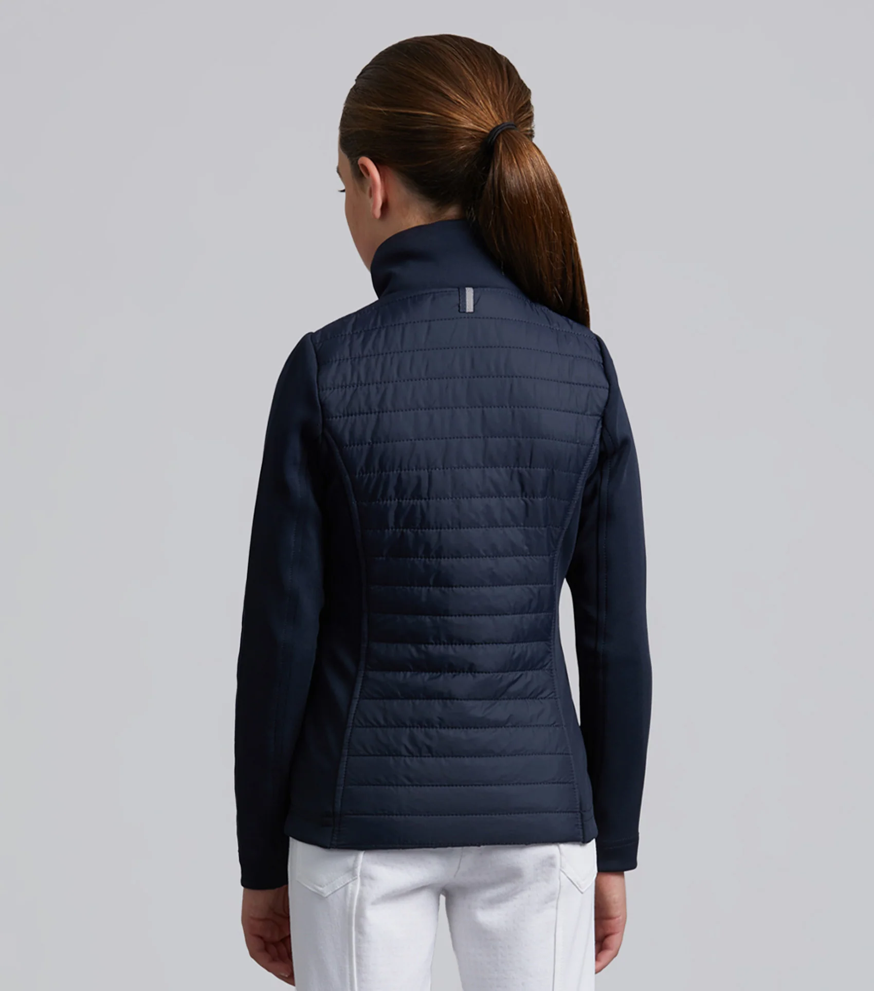 Mini Elena Girl's Hybrid Riding Jacket Navy - Image 3