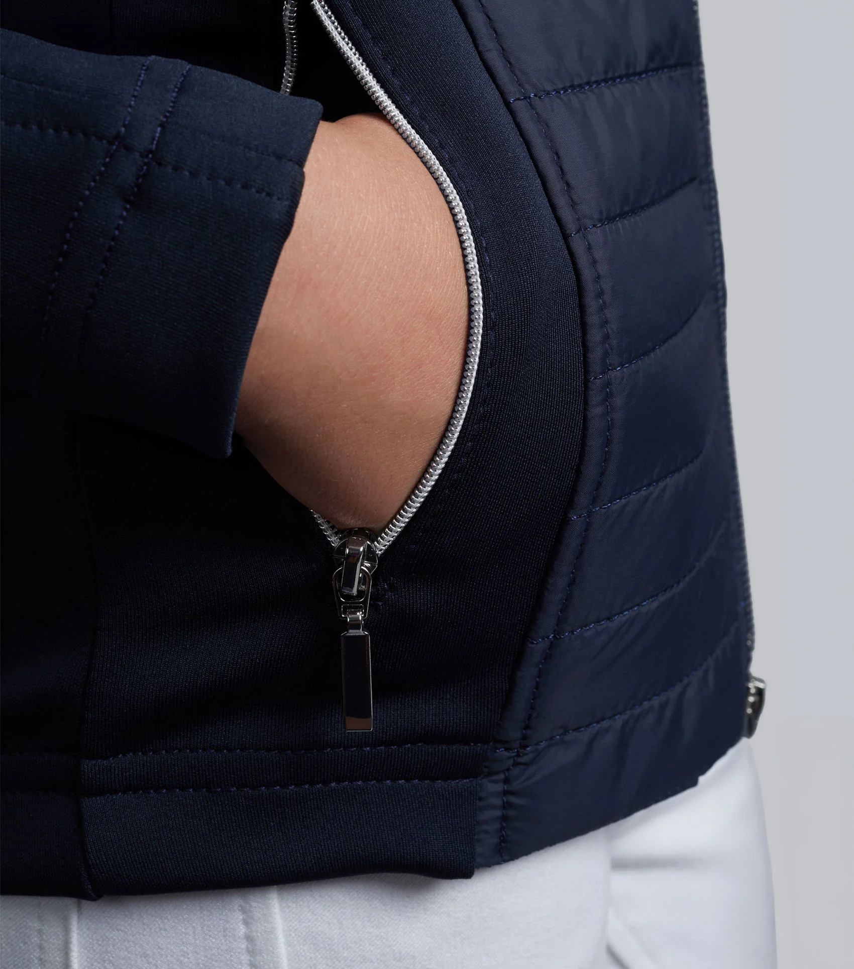 Mini Elena Girl's Hybrid Riding Jacket Navy - Image 6