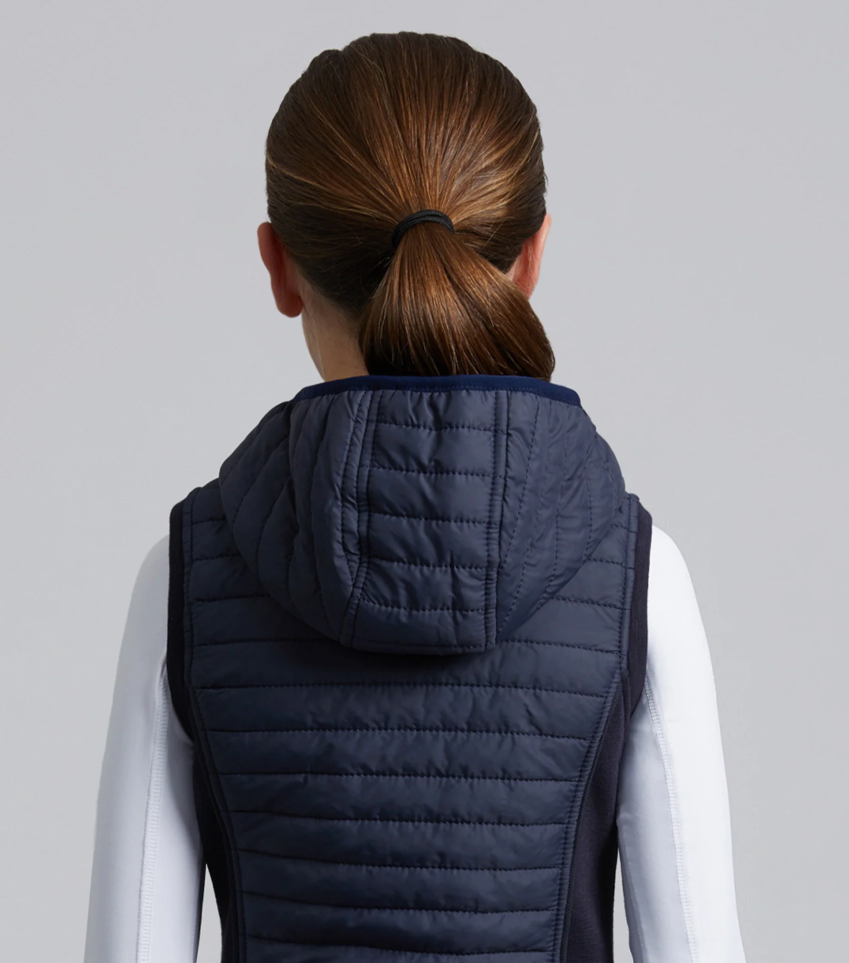 Mini Lamera Girl's Hybrid Riding Gilet Navy - Image 3