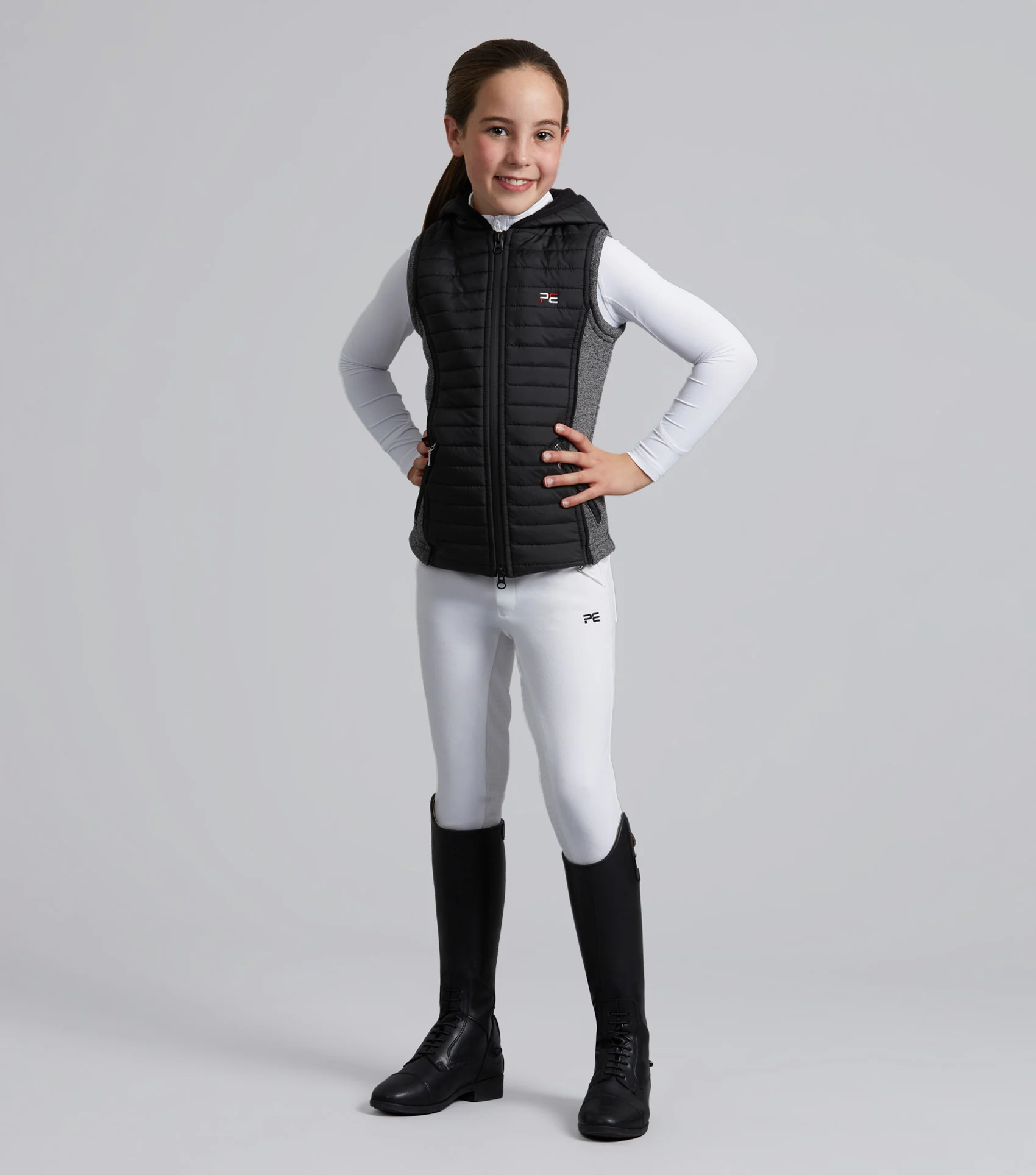 Mini Lamera Girl's Hybrid Riding Gilet Black - Image 6