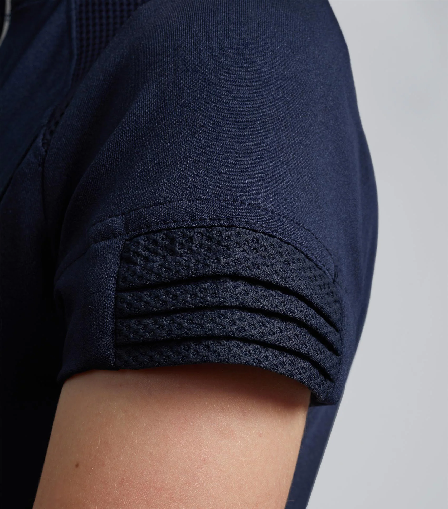 Mini Remisa Girl's Technical Short Sleeve Riding Top Navy - Image 6