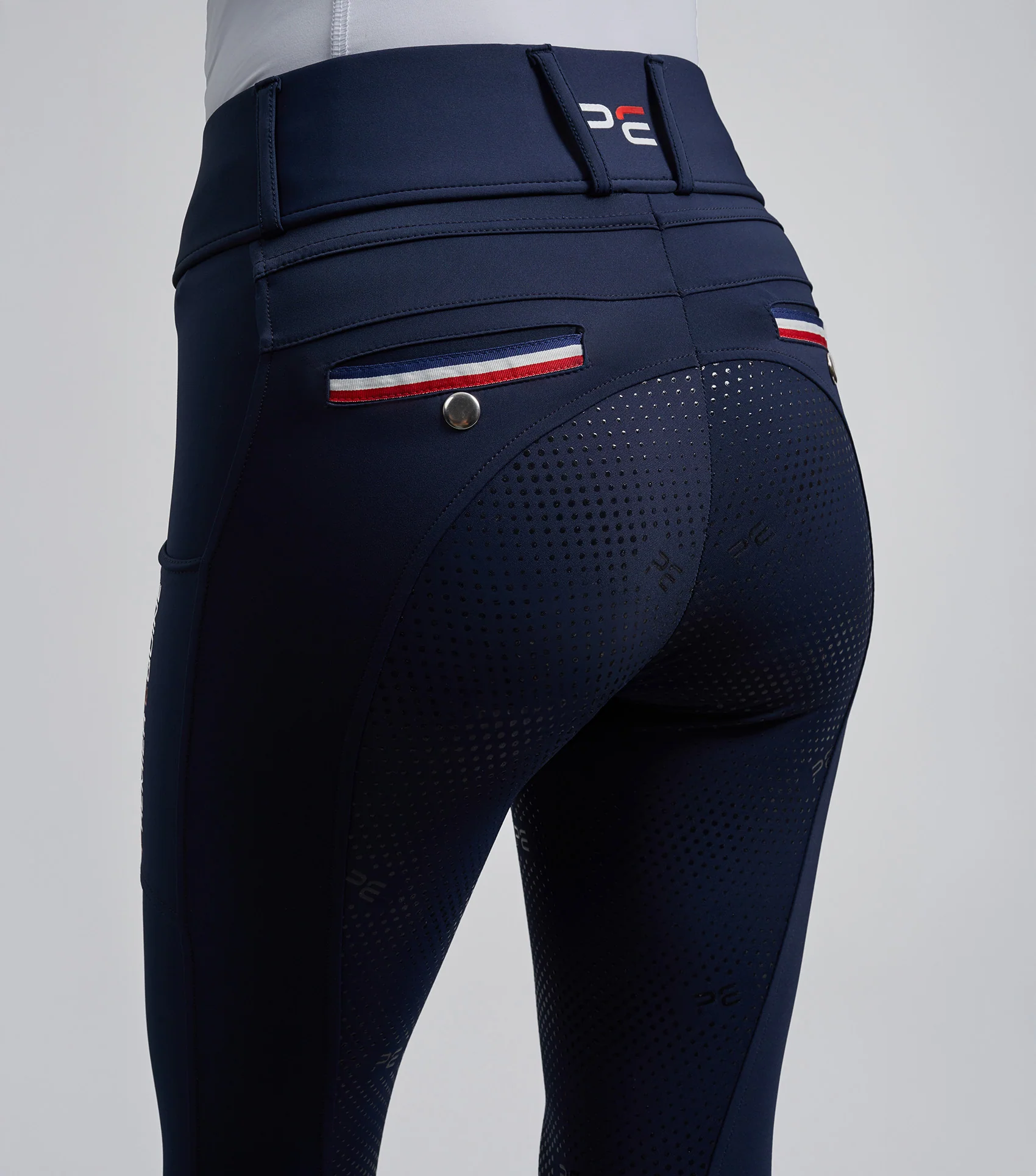 Mirillo Ladies Full Seat Gel Riding Tights Navy - Image 3