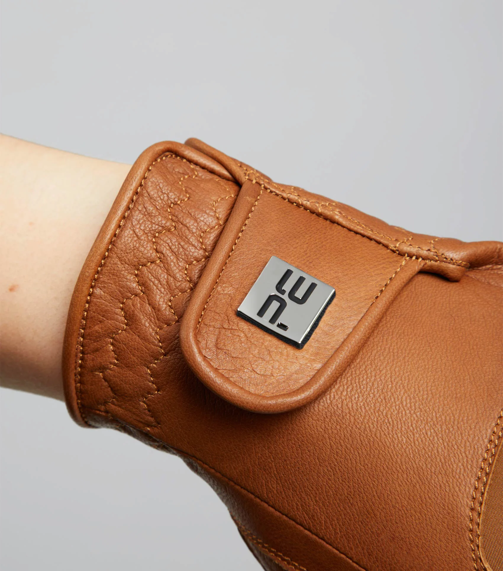 Mizar Ladies Leather Riding Gloves Tan - Image 3