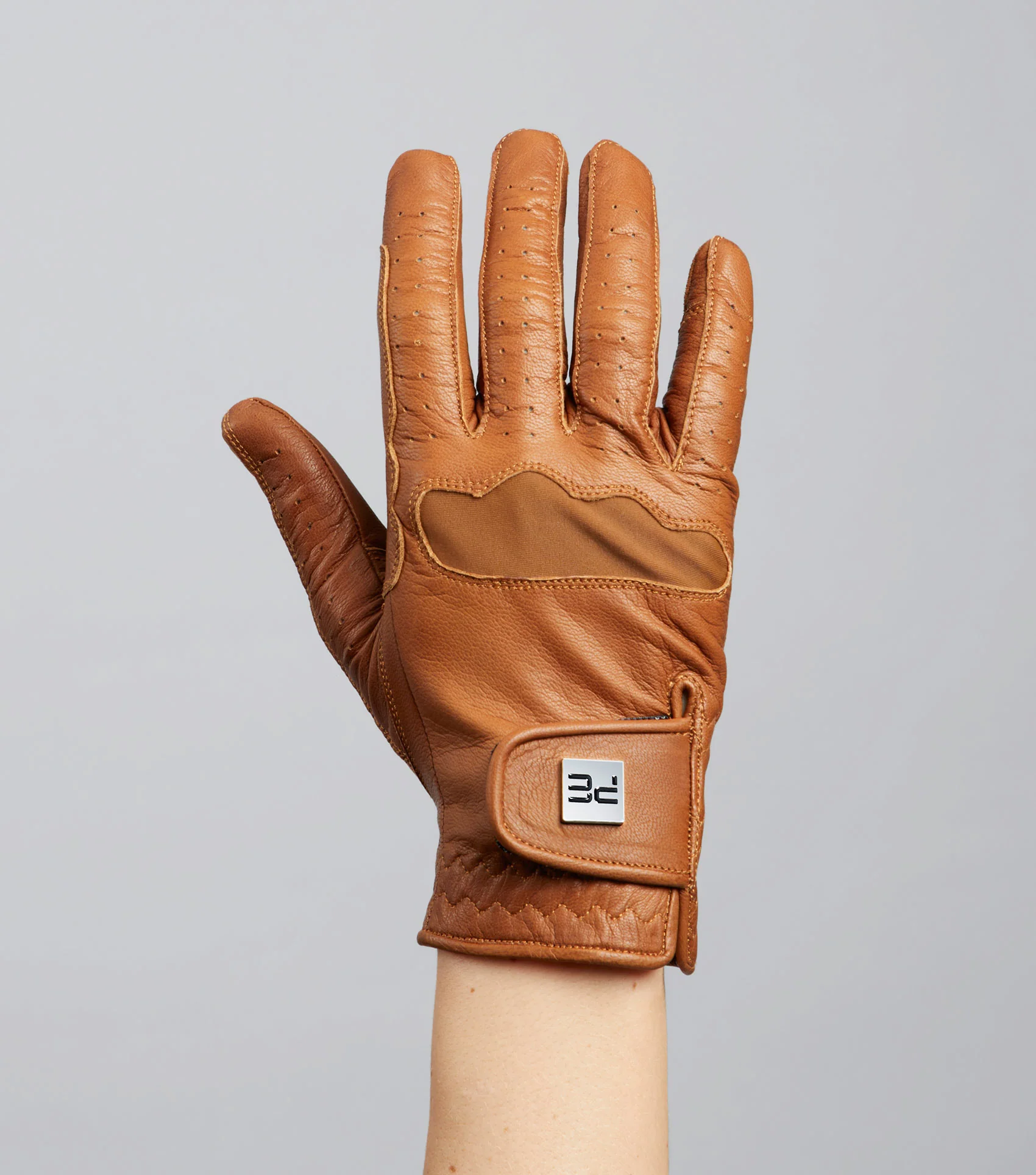 Mizar Ladies Leather Riding Gloves Tan - Image 5