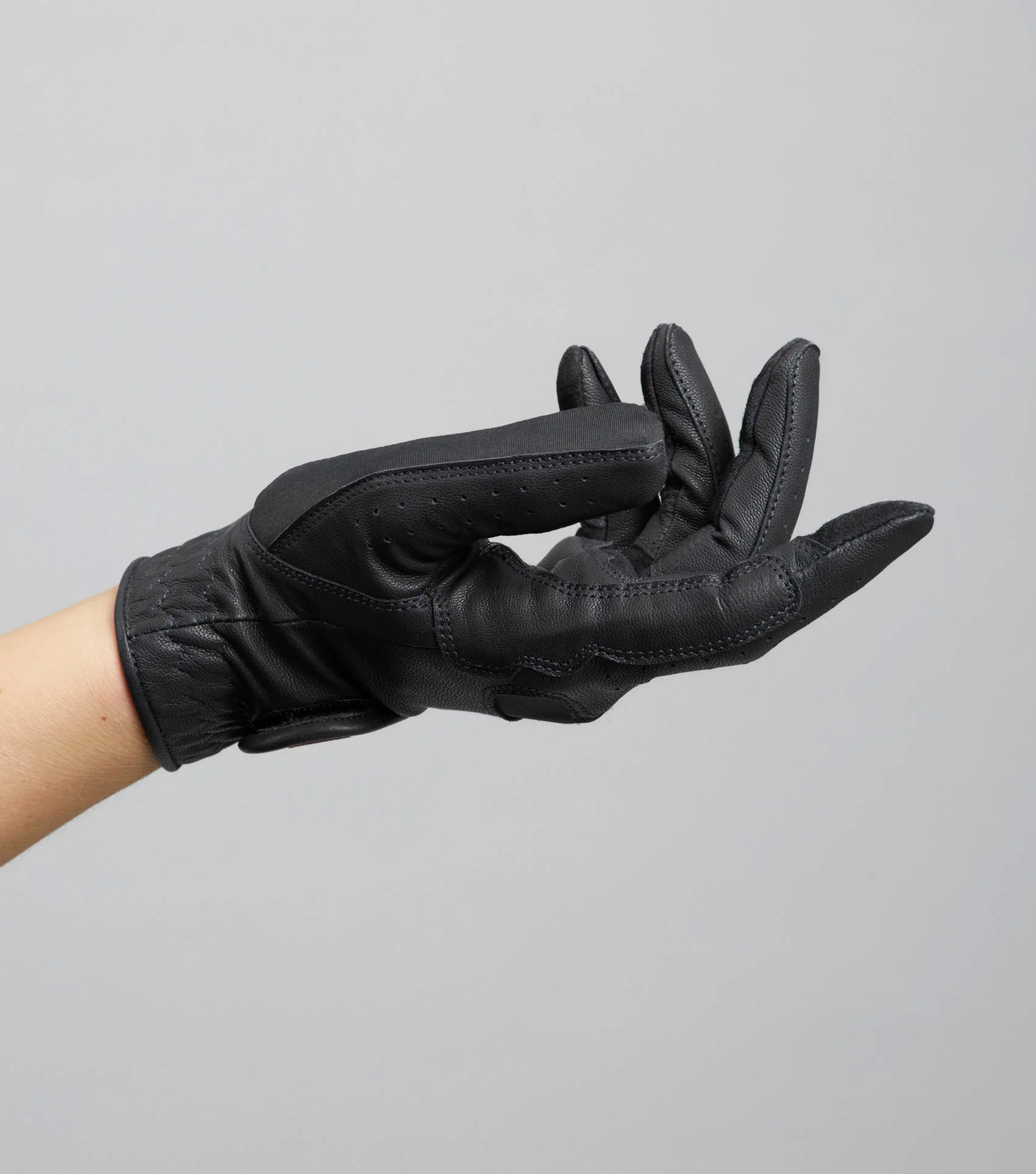 Mizar Ladies Leather Riding Gloves Black - Image 4