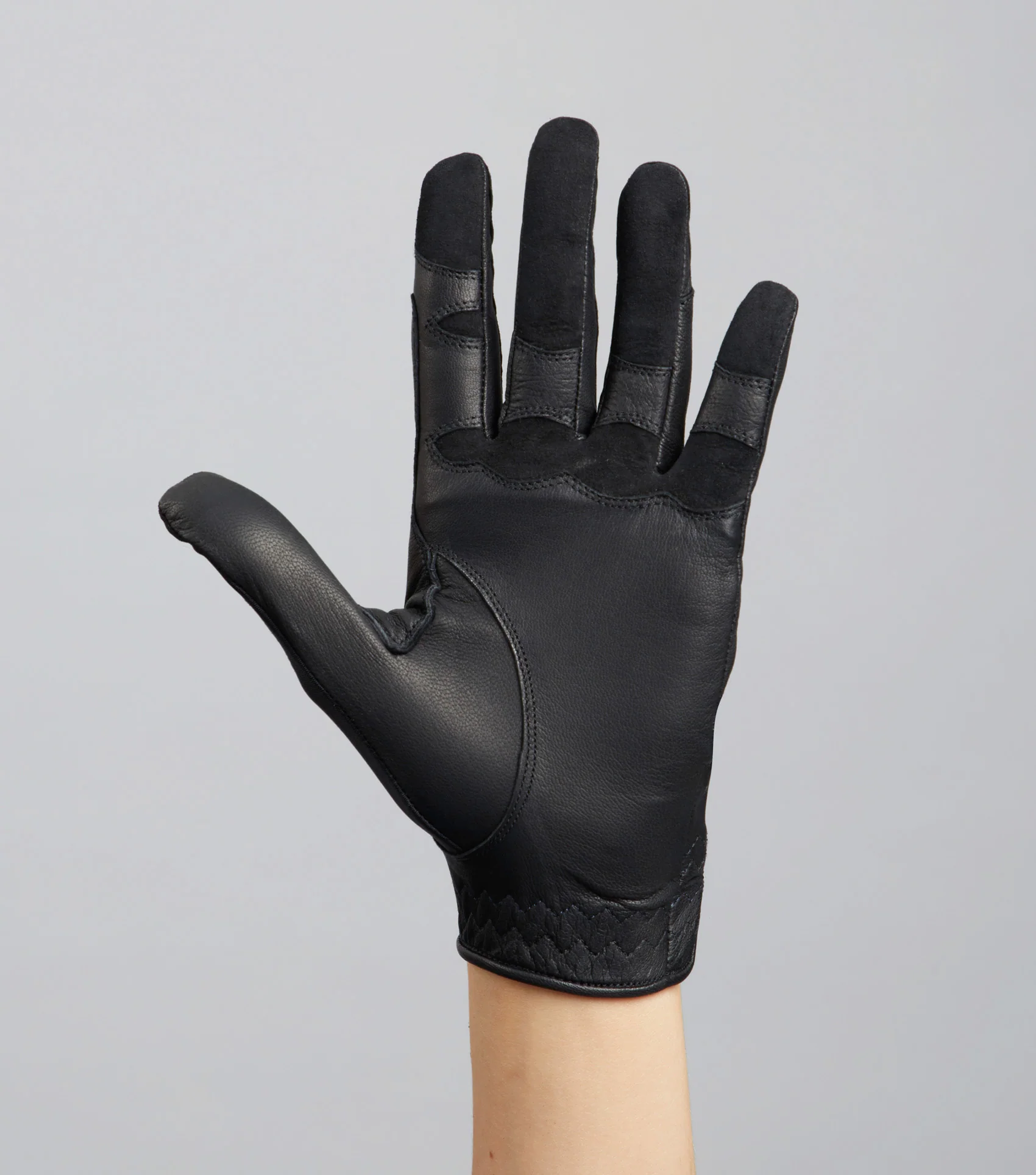 Mizar Ladies Leather Riding Gloves Black - Image 6