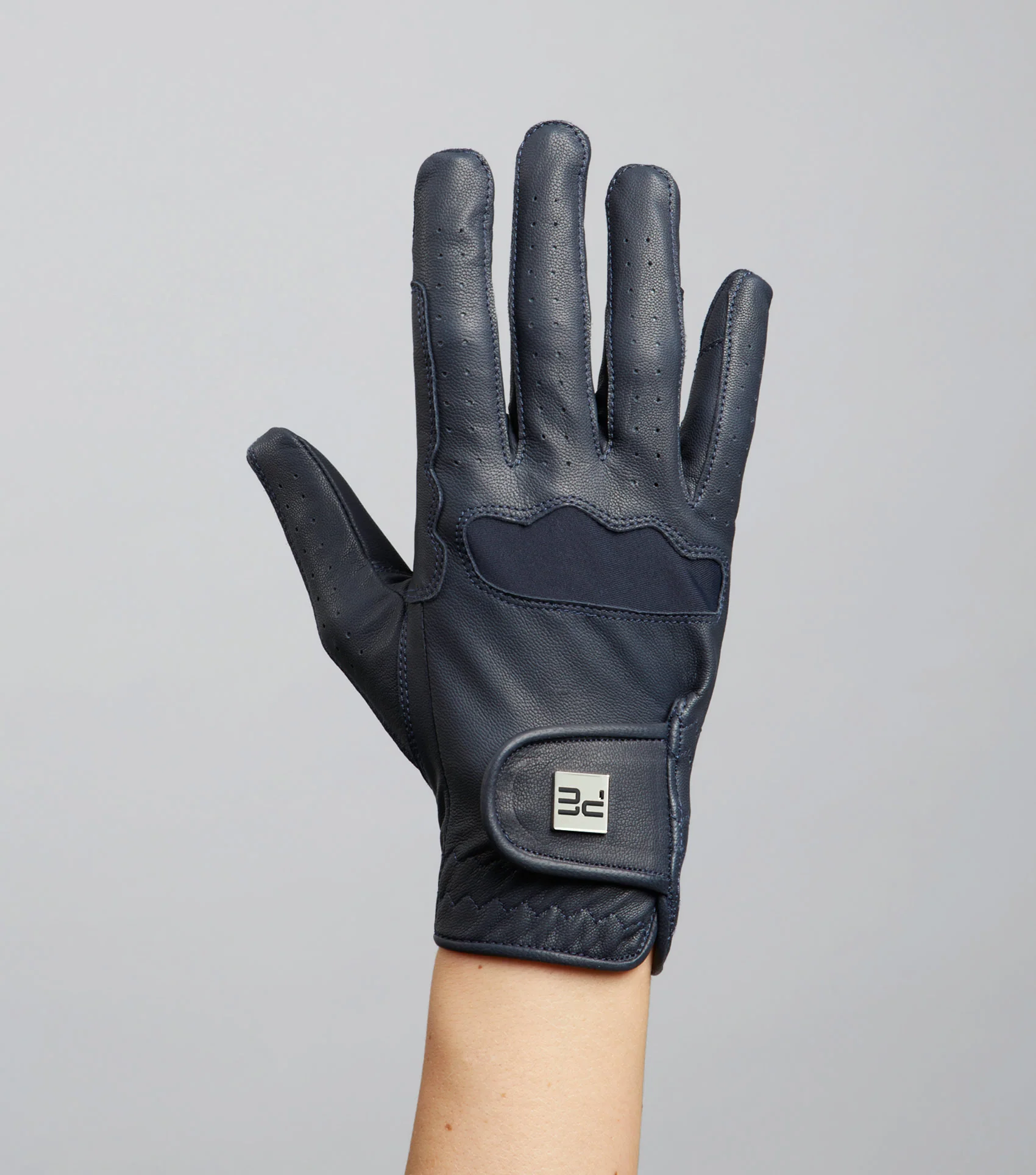 Mizar Ladies Leather Riding Gloves Navy - Image 5