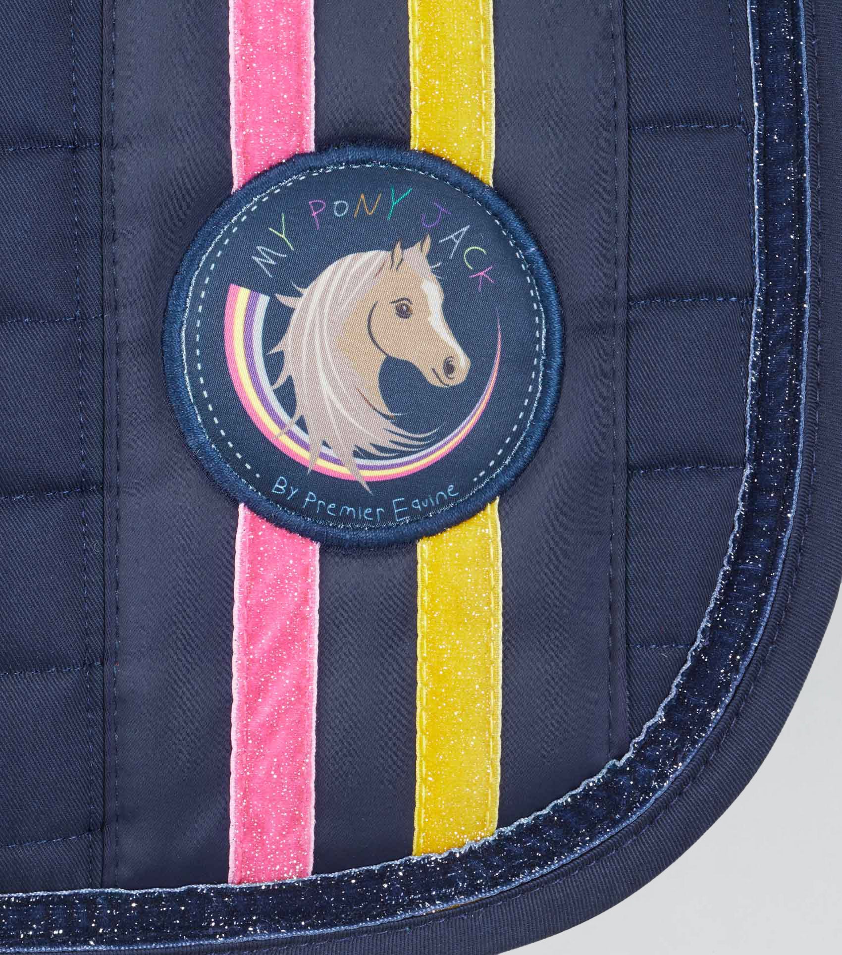 My Pony Jack Cotton GP/Jump Glitter Saddle Pad Navy - Image 4