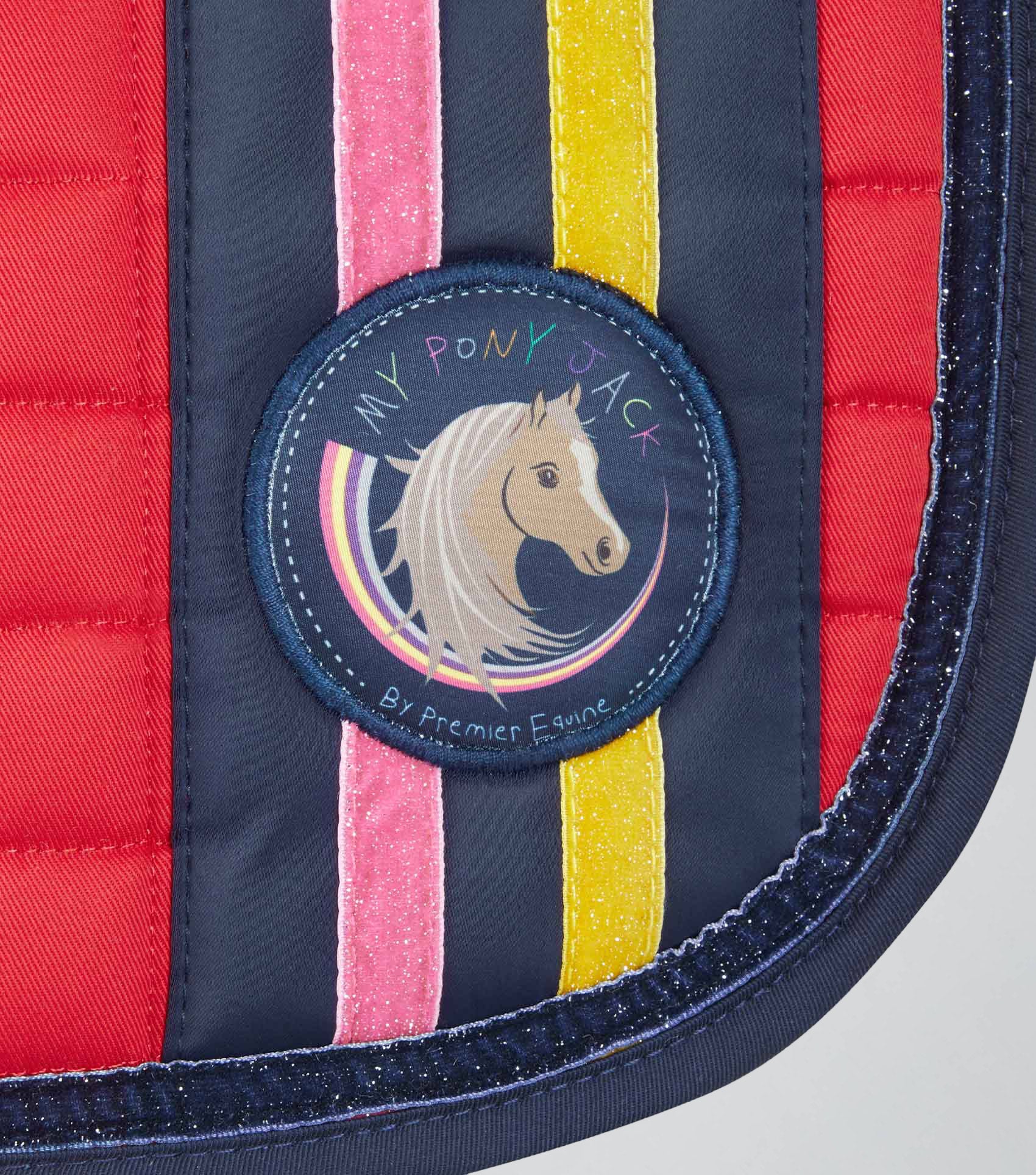 My Pony Jack Cotton GP/Jump Glitter Saddle Pad Red - Image 4