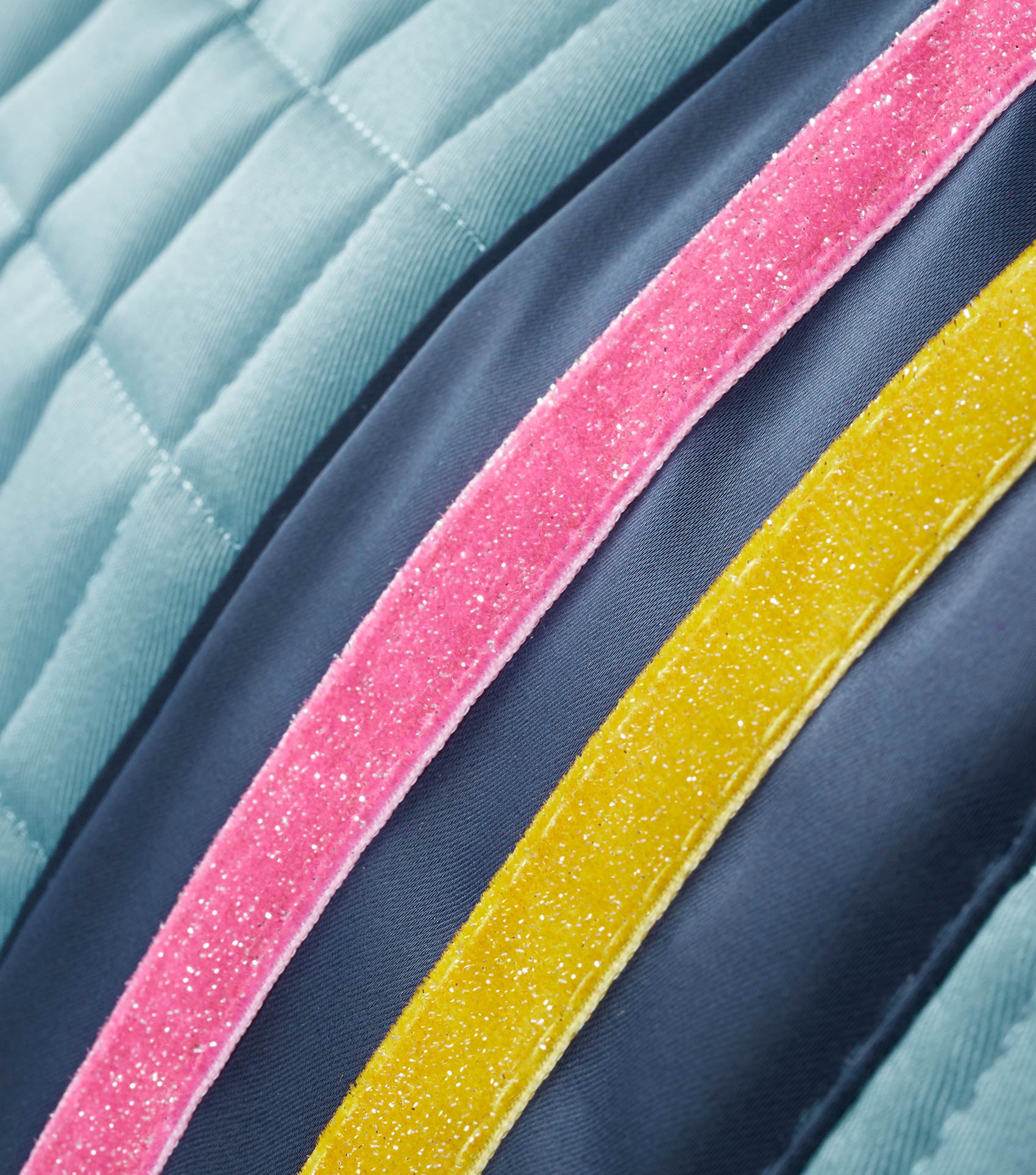 My Pony Jack Cotton GP/Jump Glitter Saddle Pad Turquoise - Image 3