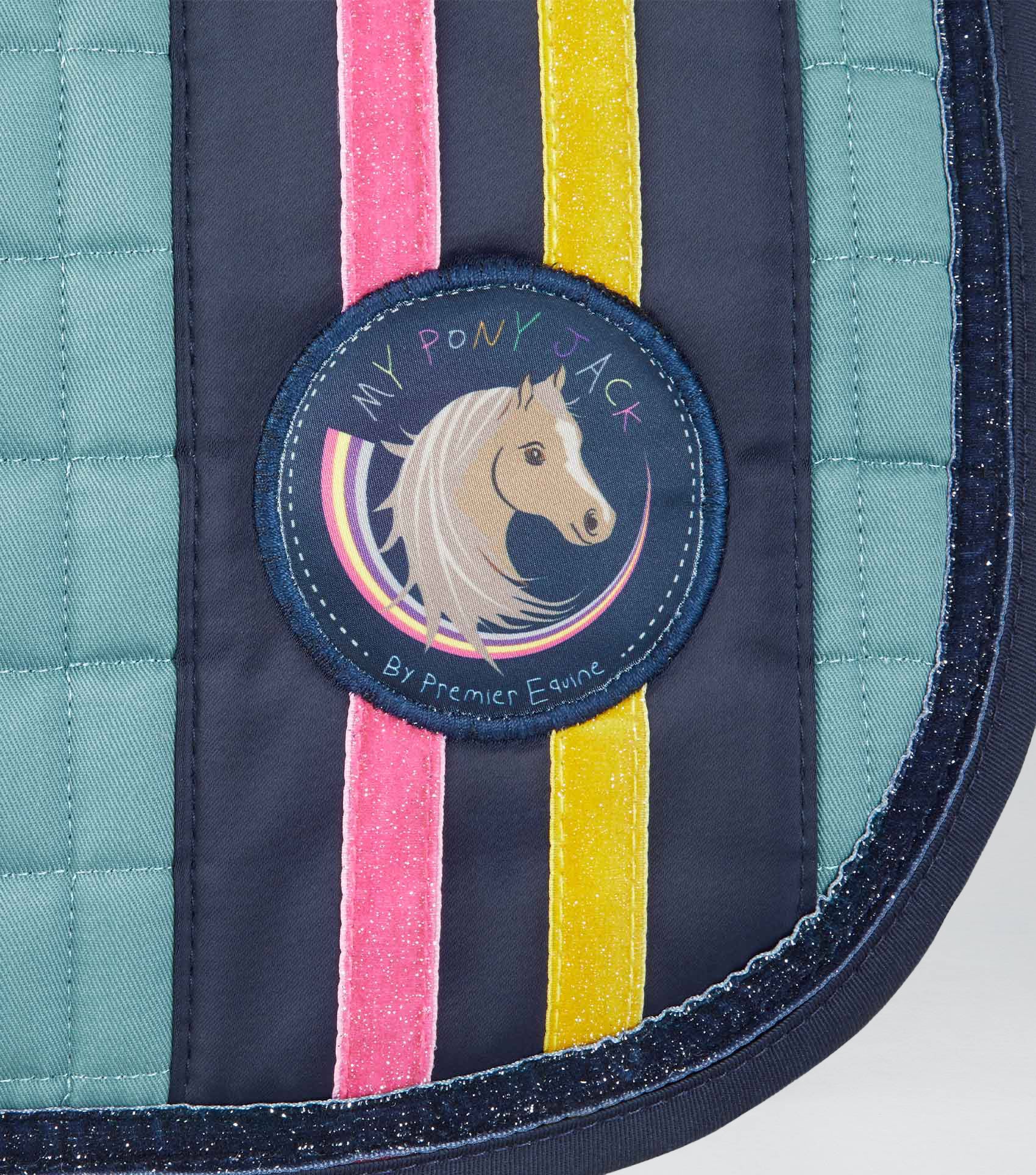 My Pony Jack Cotton GP/Jump Glitter Saddle Pad Turquoise - Image 4