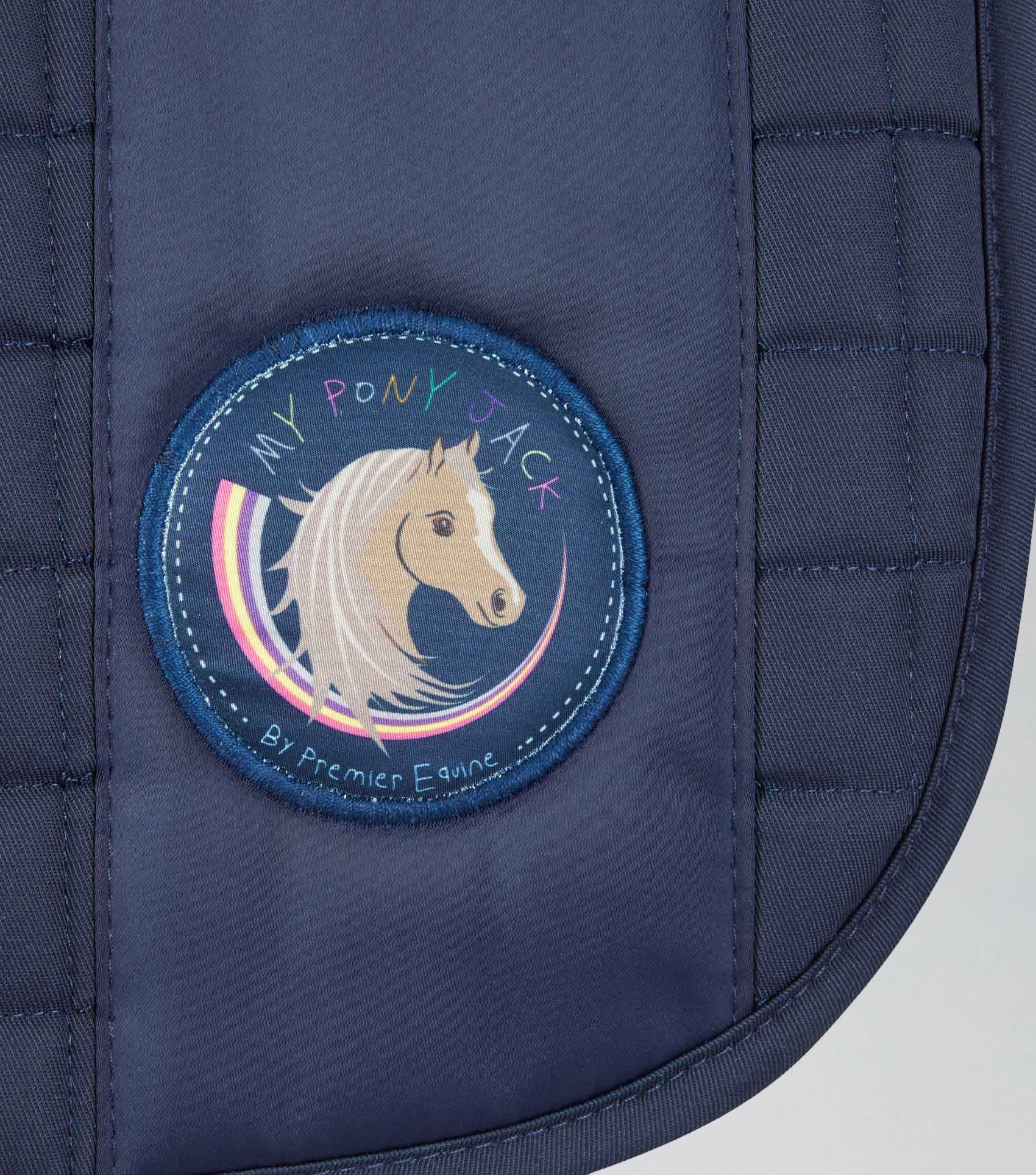 My Pony Jack Cotton GP/Jump Plain Saddle Pad Navy - Image 3