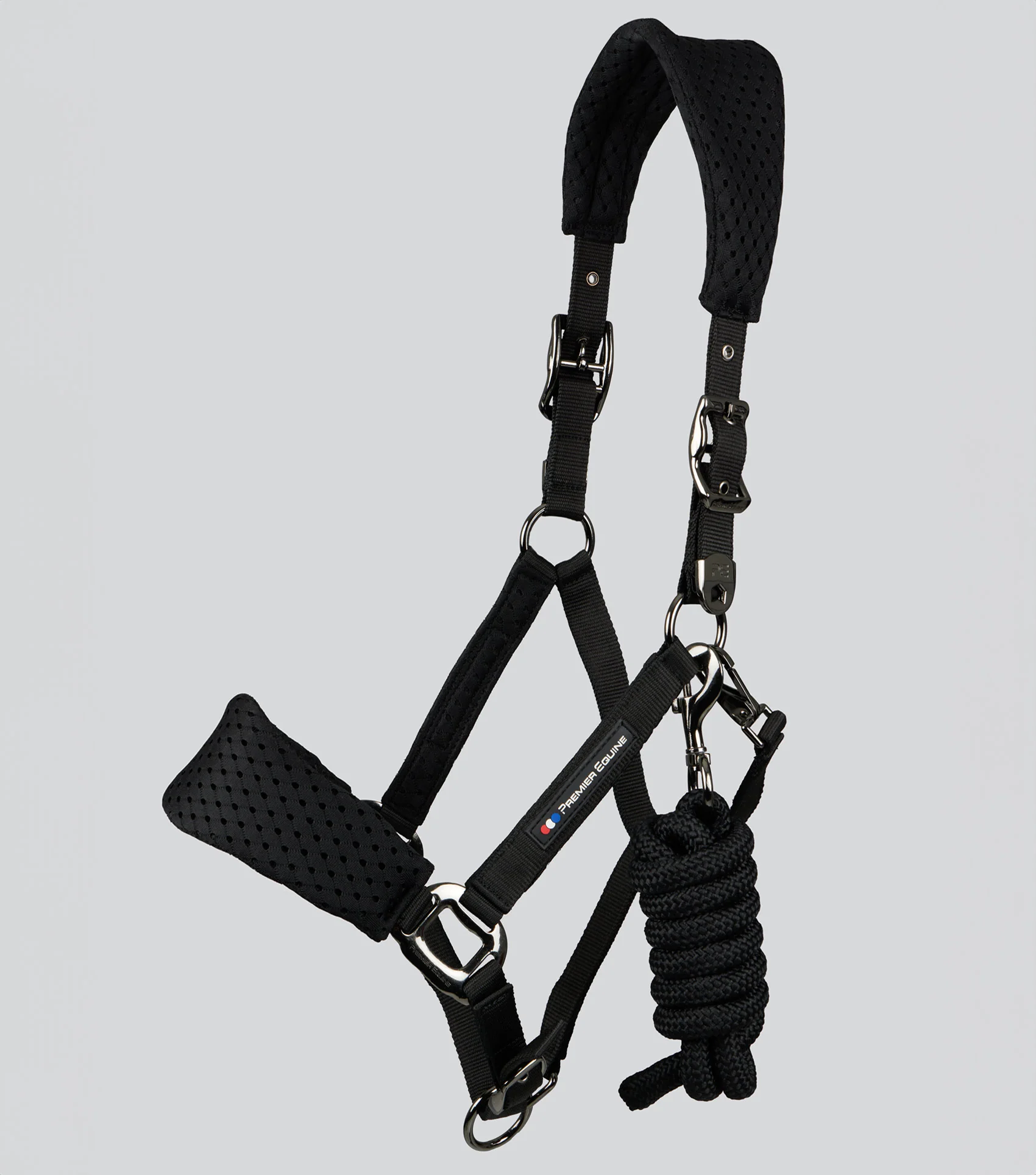 Necto 3D Mesh Head Collar with Lead Rope Black - Image 2