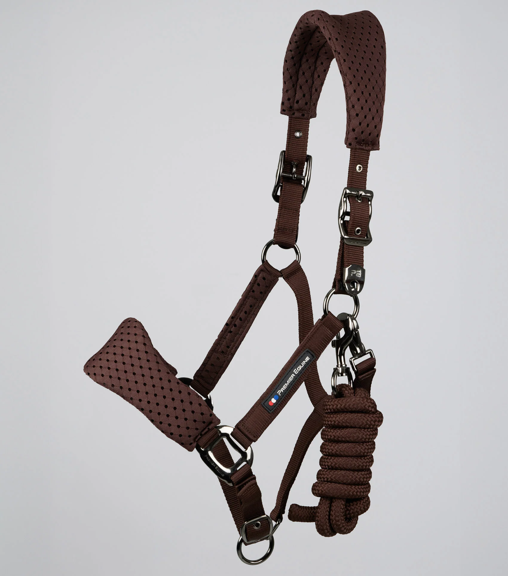 Necto 3D Mesh Head Collar with Lead Rope Brown - Image 2