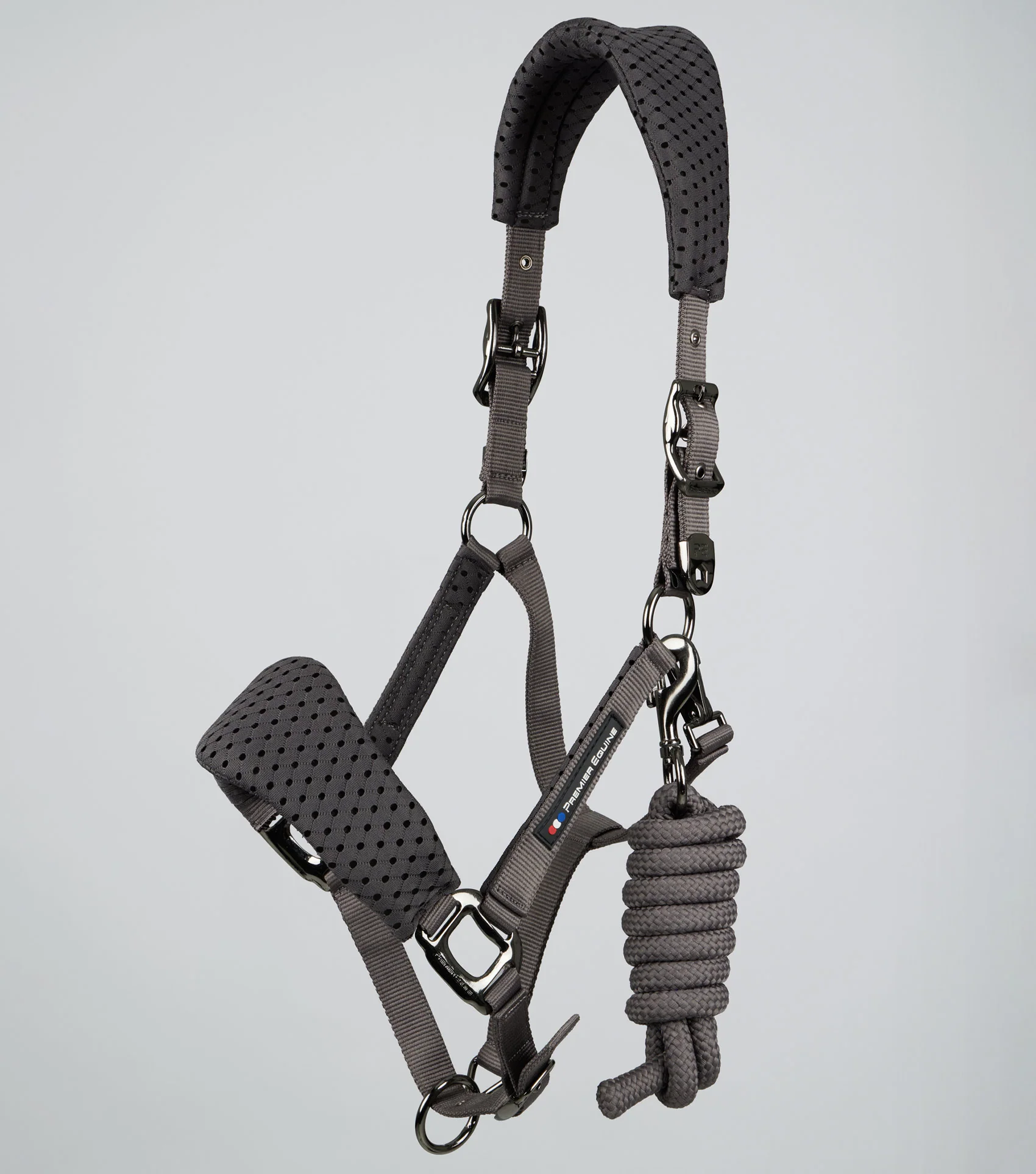 Necto 3D Mesh Head Collar with Lead Rope Grey - Image 2