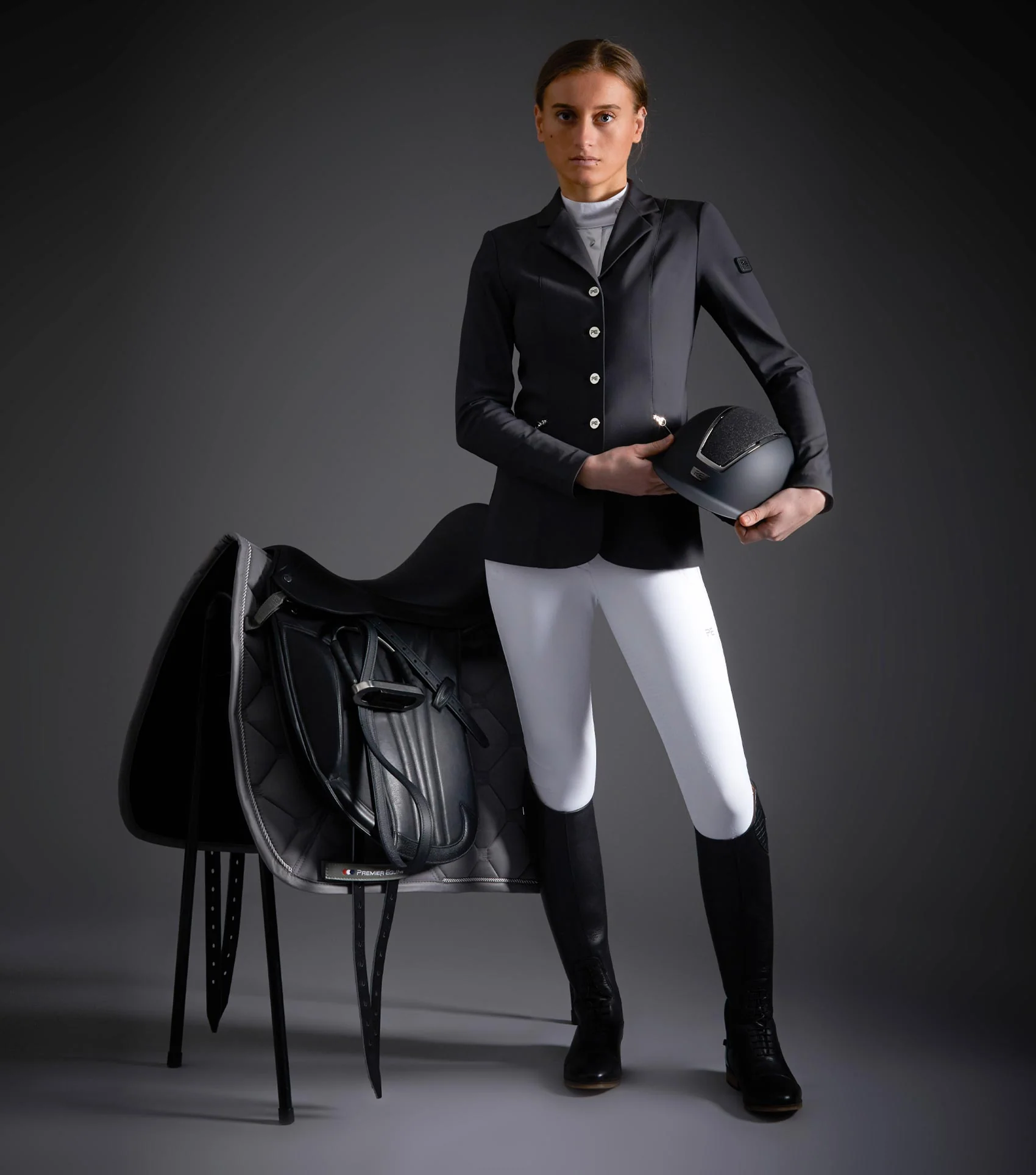 Nera Ladies Competition Jacket Grey - Image 2