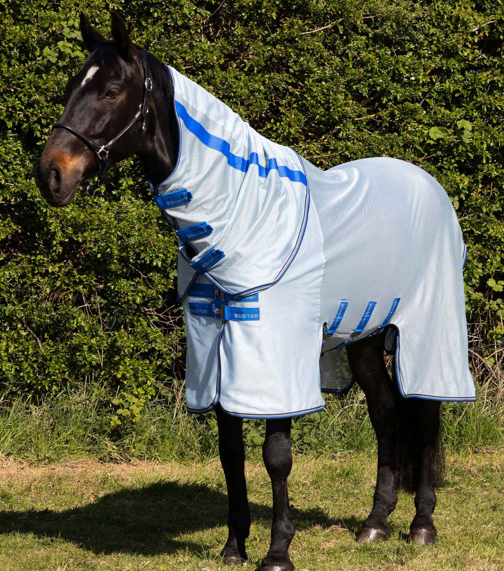 NQP Bug Buster Fly Rug with Detachable Neck and Belly Flap Blue