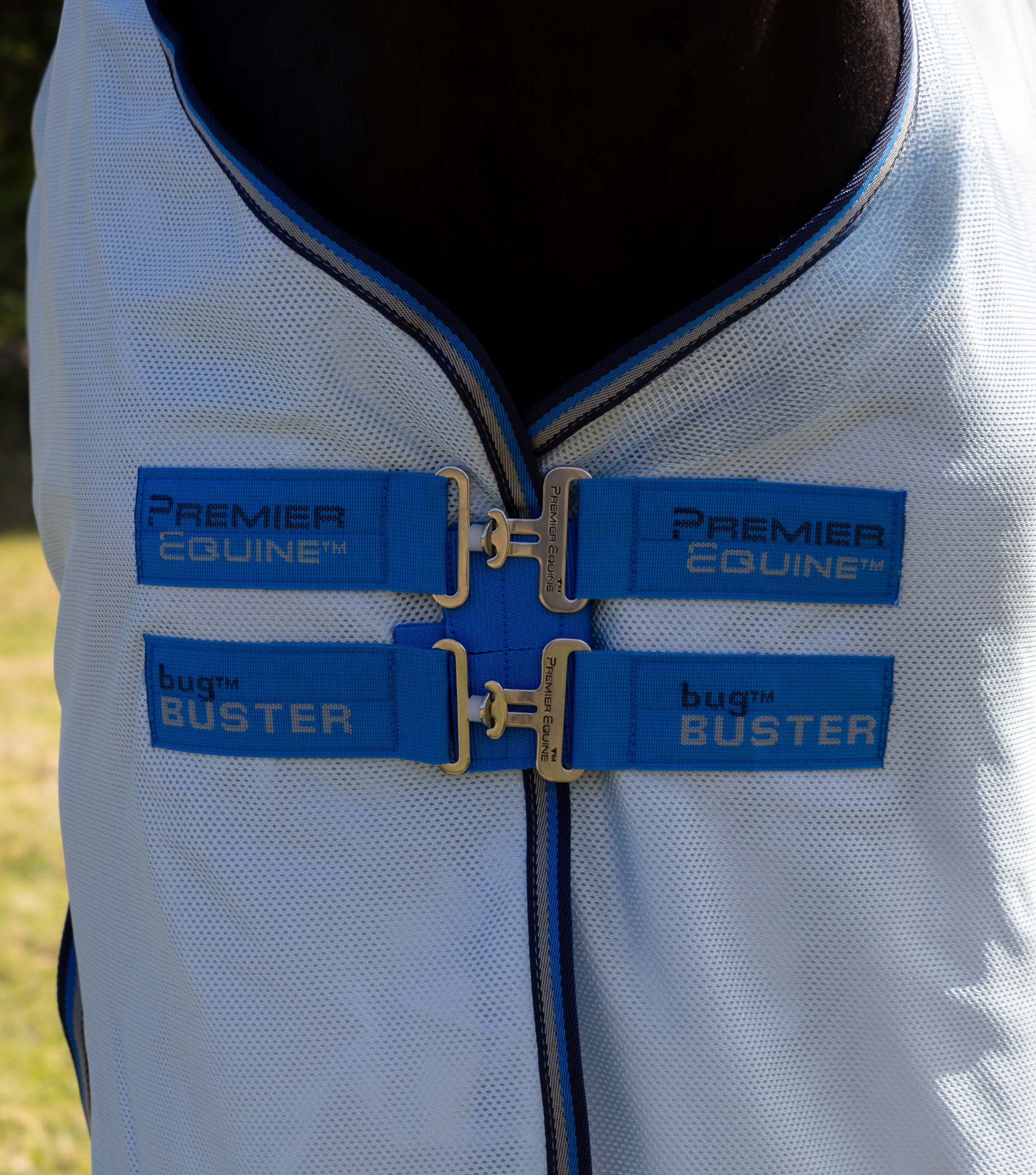 NQP Bug Buster Fly Rug with Detachable Neck and Belly Flap Blue - Image 2