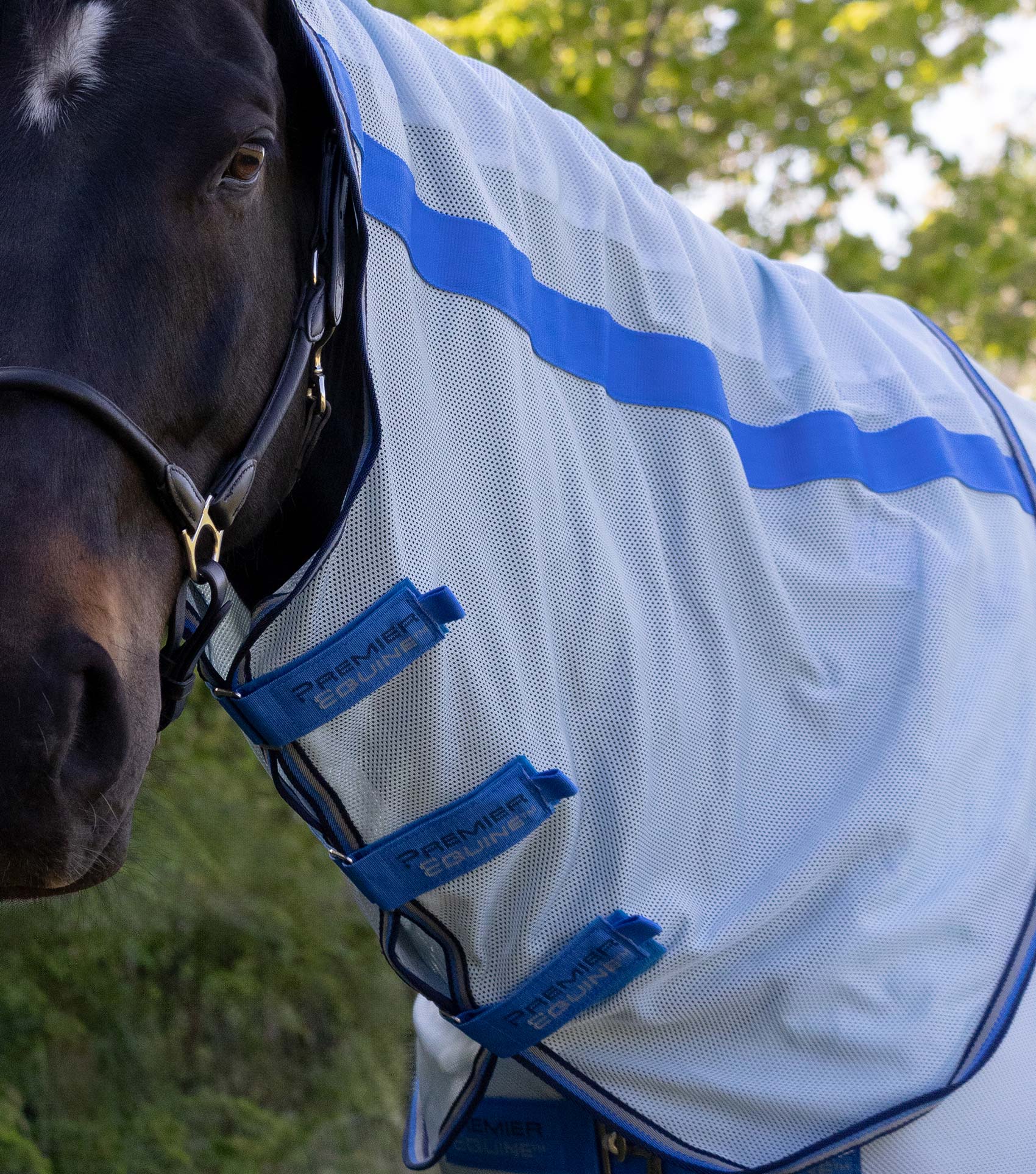 NQP Bug Buster Fly Rug with Detachable Neck and Belly Flap Blue - Image 3