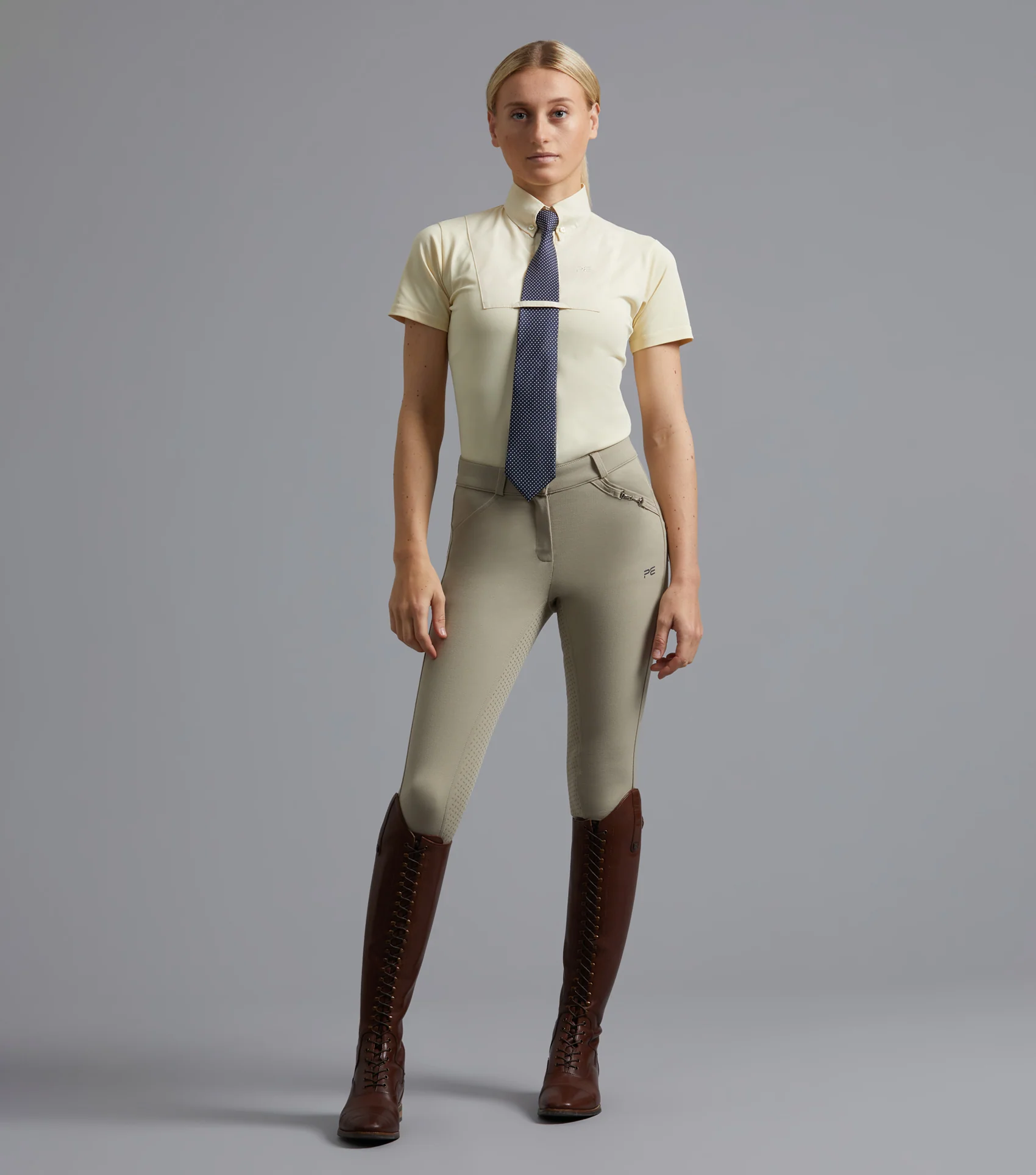 NQP Luciana Ladies Short Sleeve Tie Shirt Vanilla - Image 2
