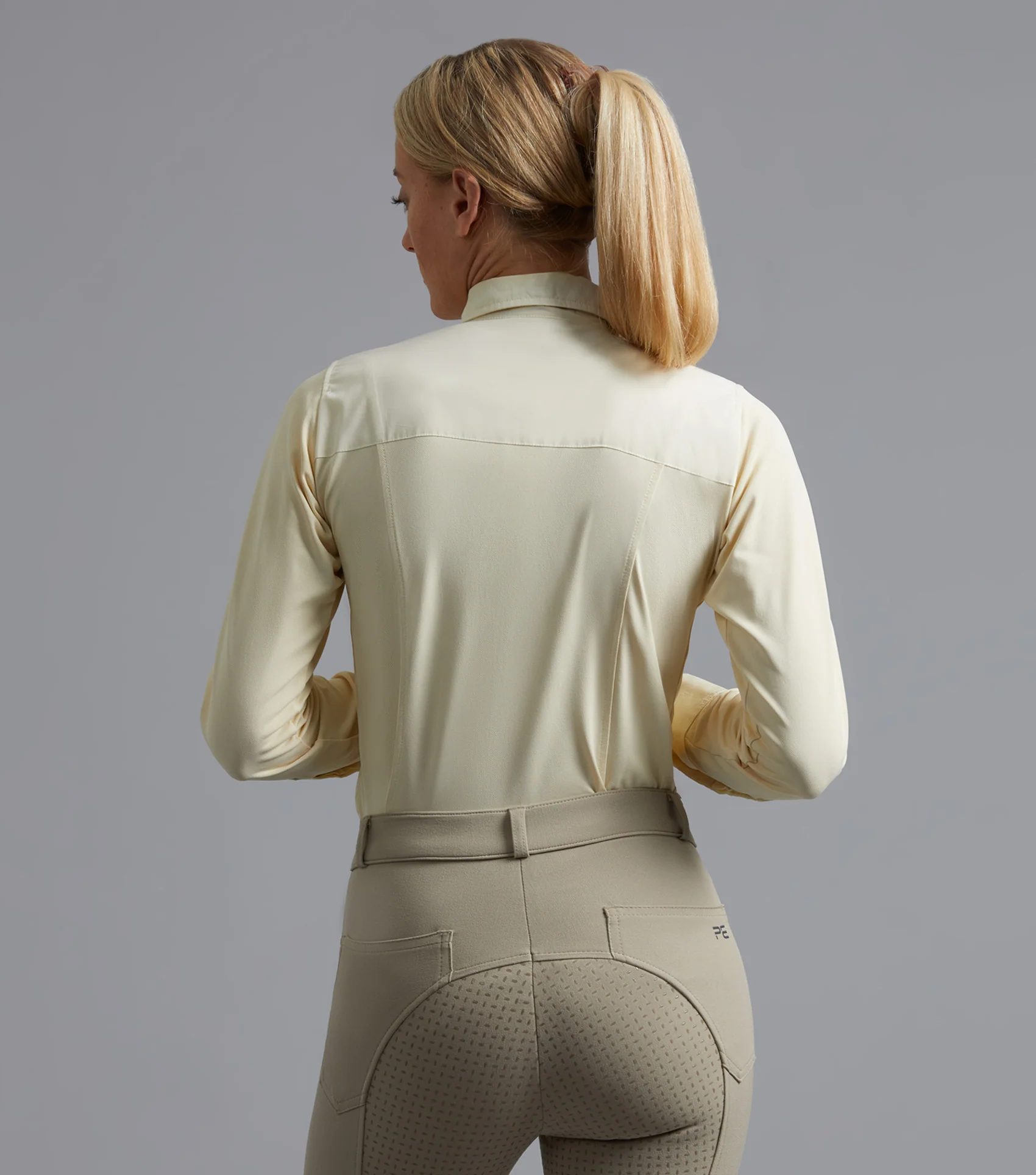 NQP Tessa Ladies Long Sleeve Tie Shirt Vanilla - Image 3