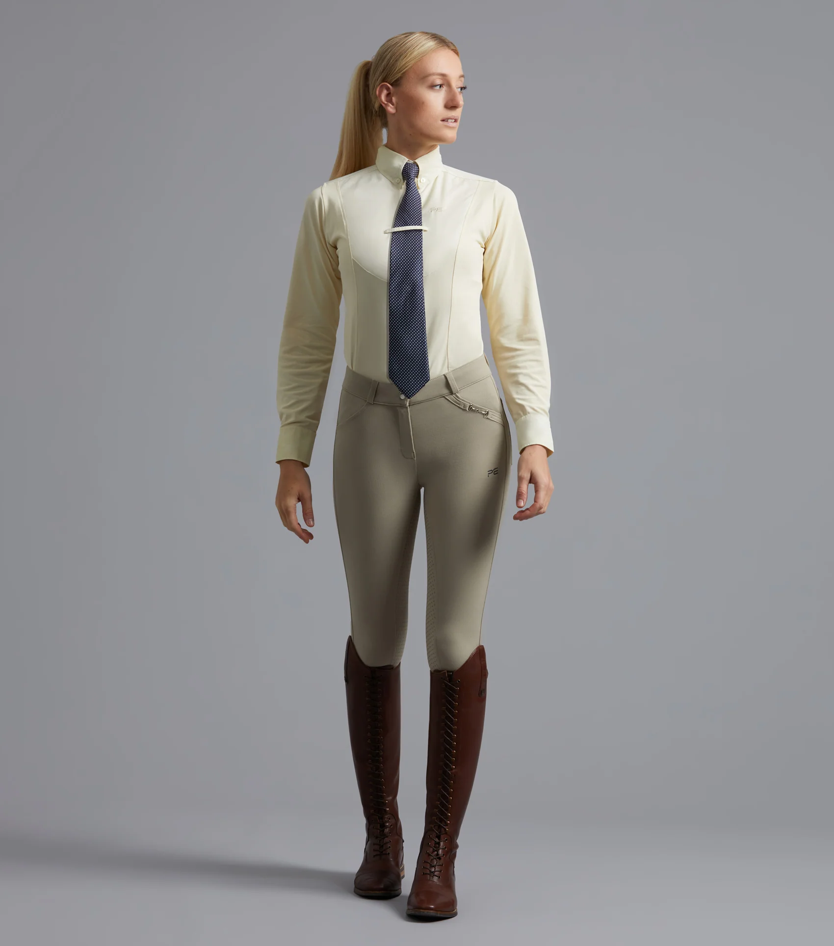 NQP Tessa Ladies Long Sleeve Tie Shirt Vanilla - Image 6