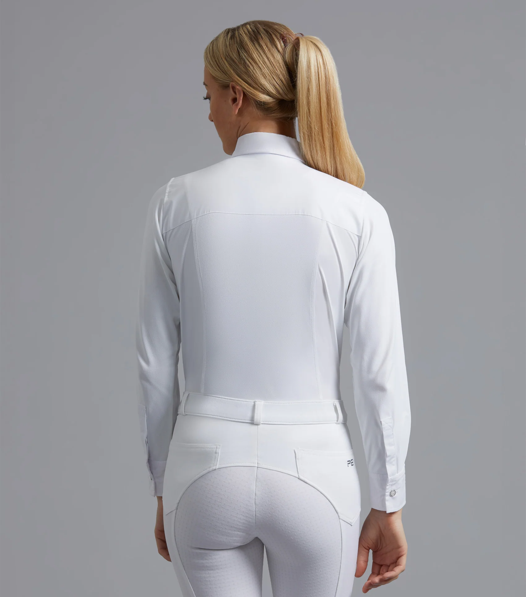 NQP Tessa Ladies Long Sleeve Tie Shirt White - Image 3