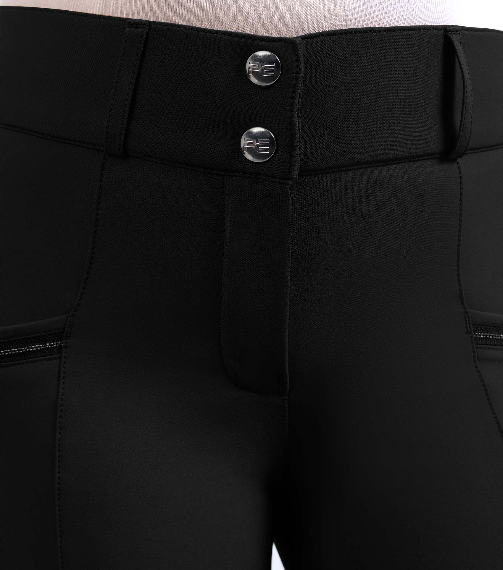 Ofena Womens Full Seat Riding Breeches Black - Image 3