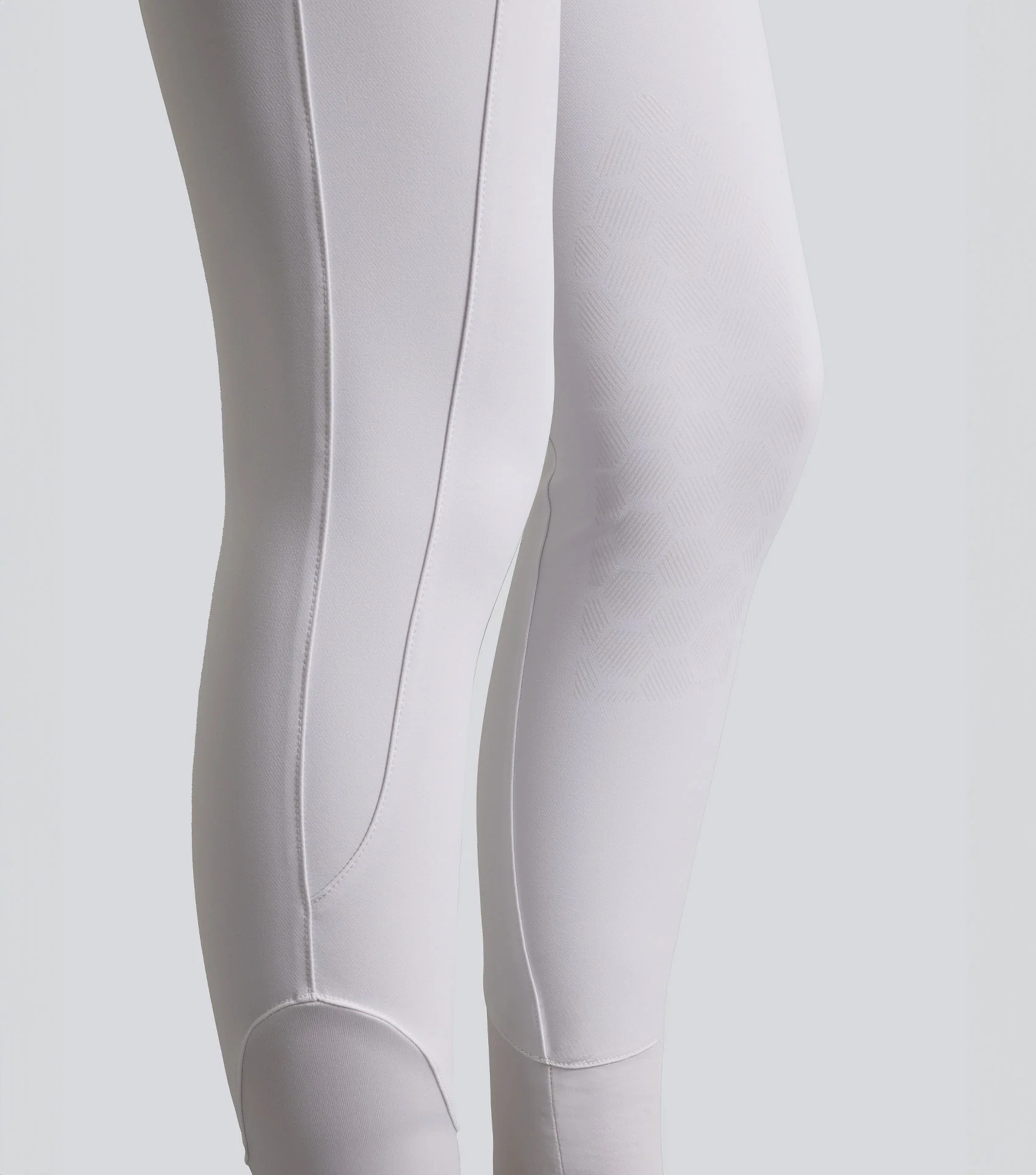 Ofena Womens Gel Knee Competition Riding Breeches White - Image 4