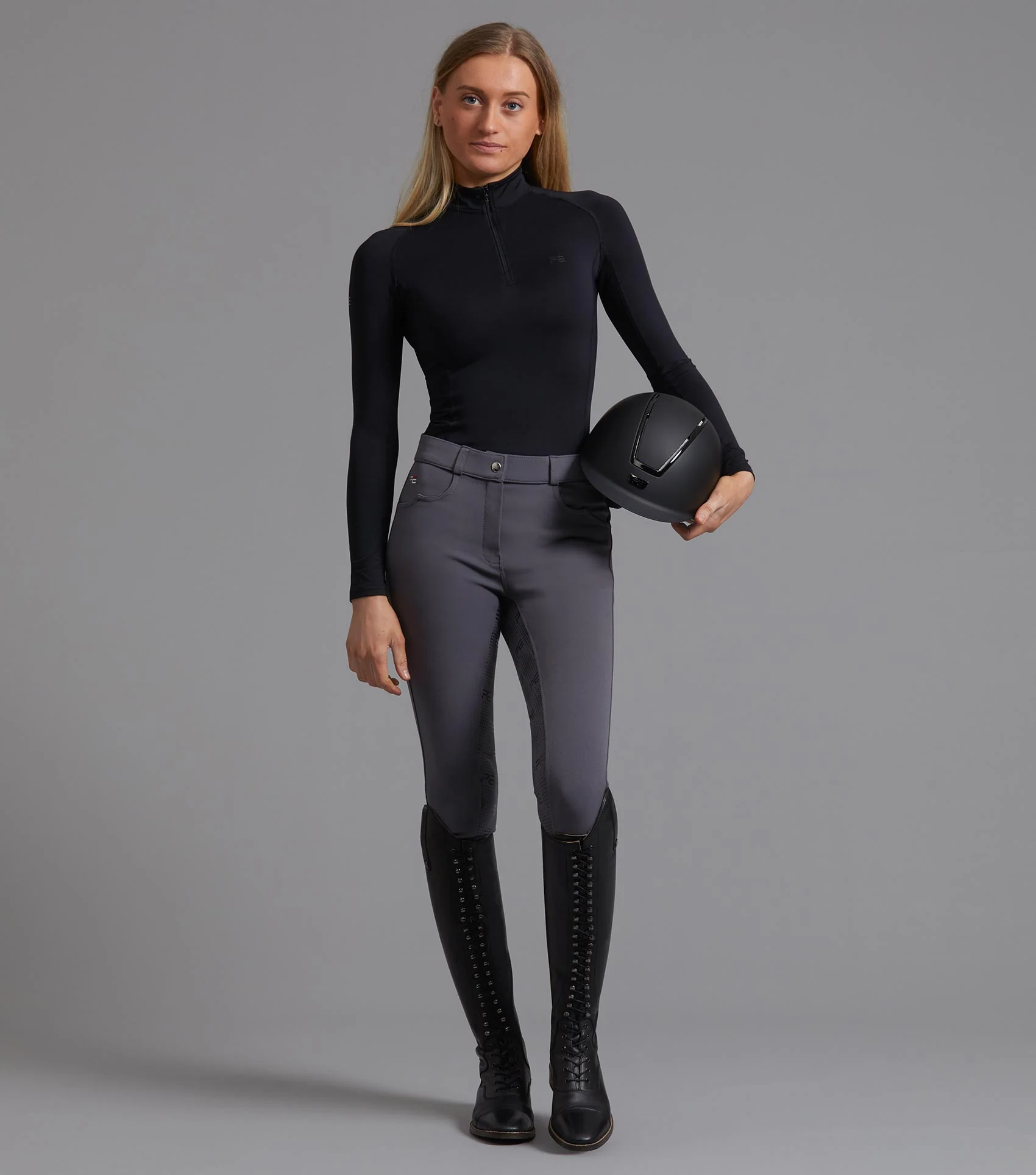 Ombretta Ladies Technical Riding Top Black - Image 5