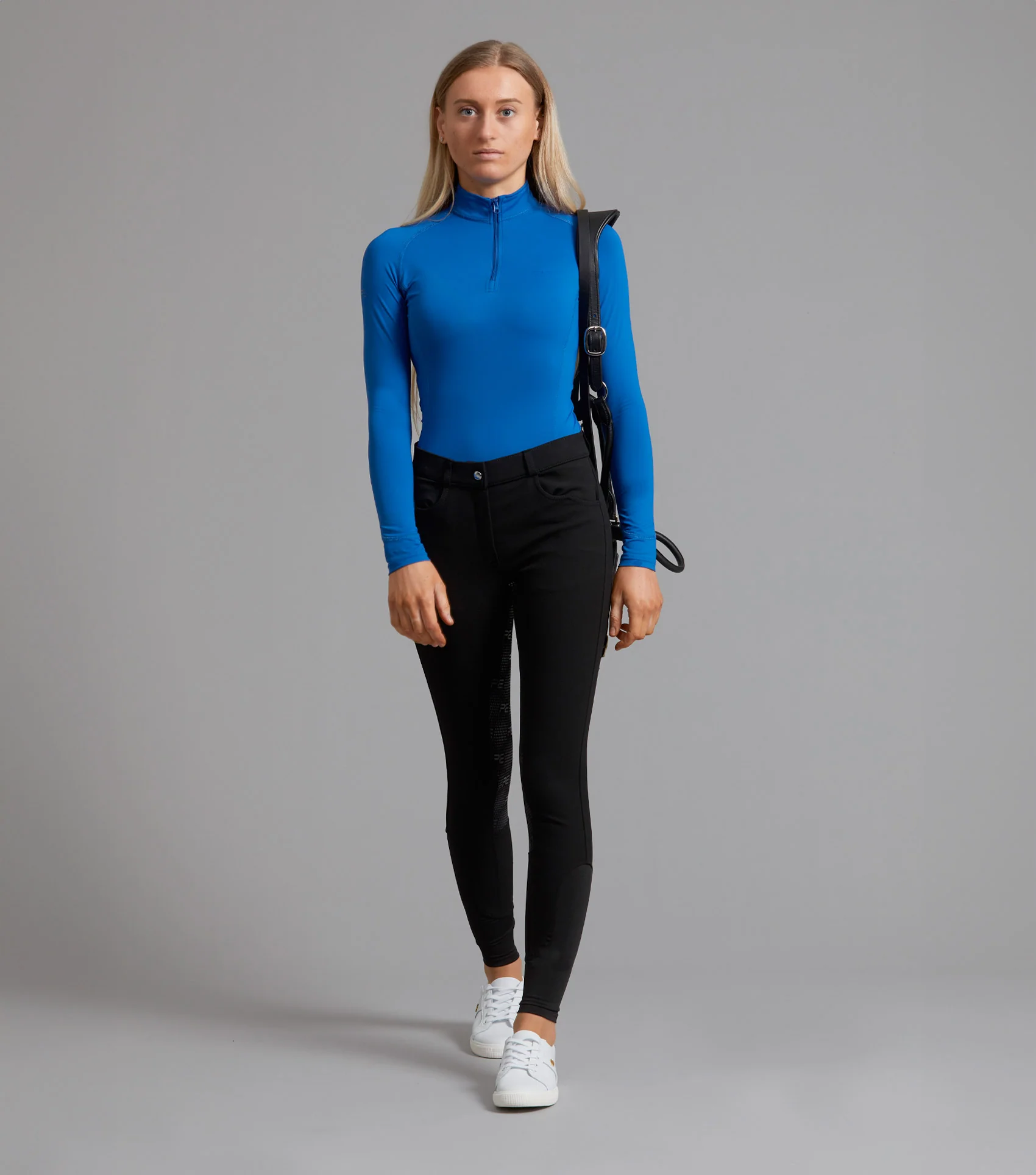 Ombretta Ladies Technical Riding Top Royal Blue - Image 5
