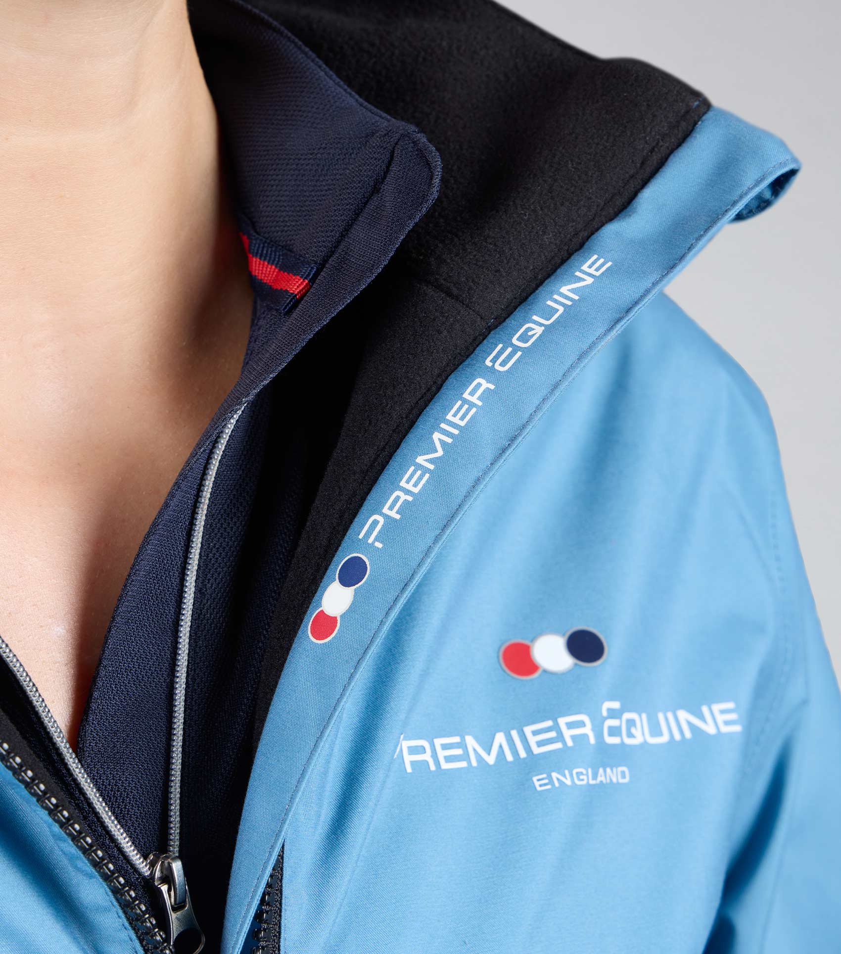 SALE - Omnia Womens Waterproof Riding Jacket Azure Blue - Image 4