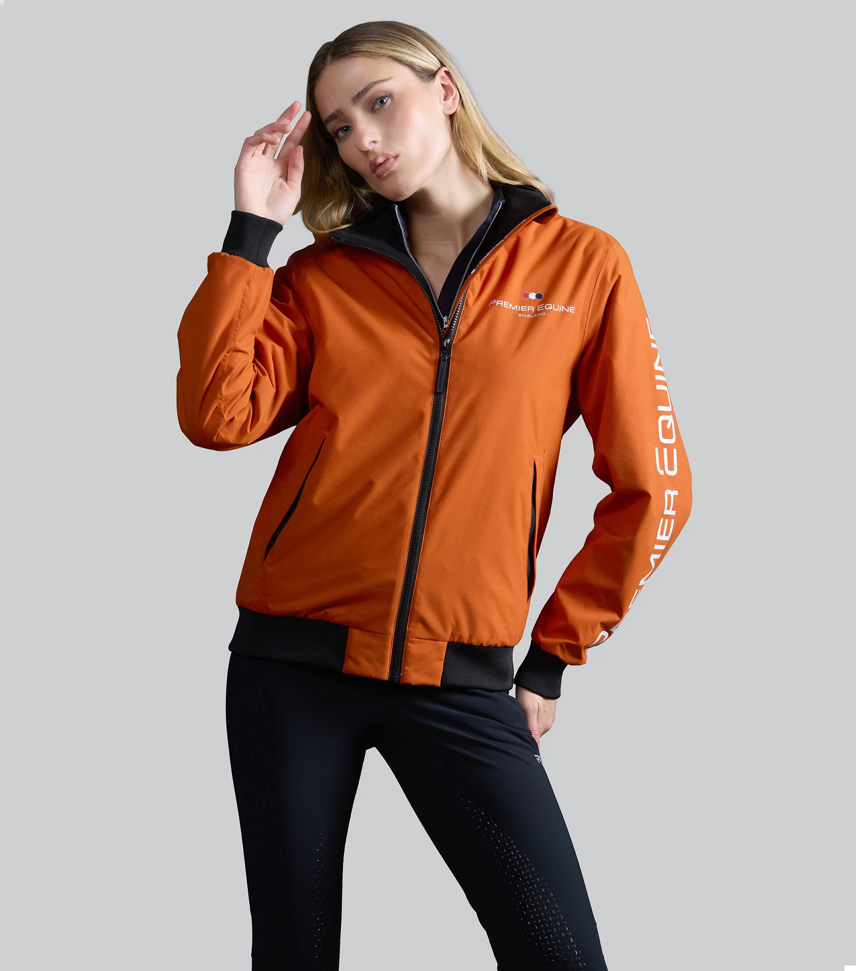 SALE - Omnia Womens Waterproof Riding Jacket Burnt Orange - Image 6