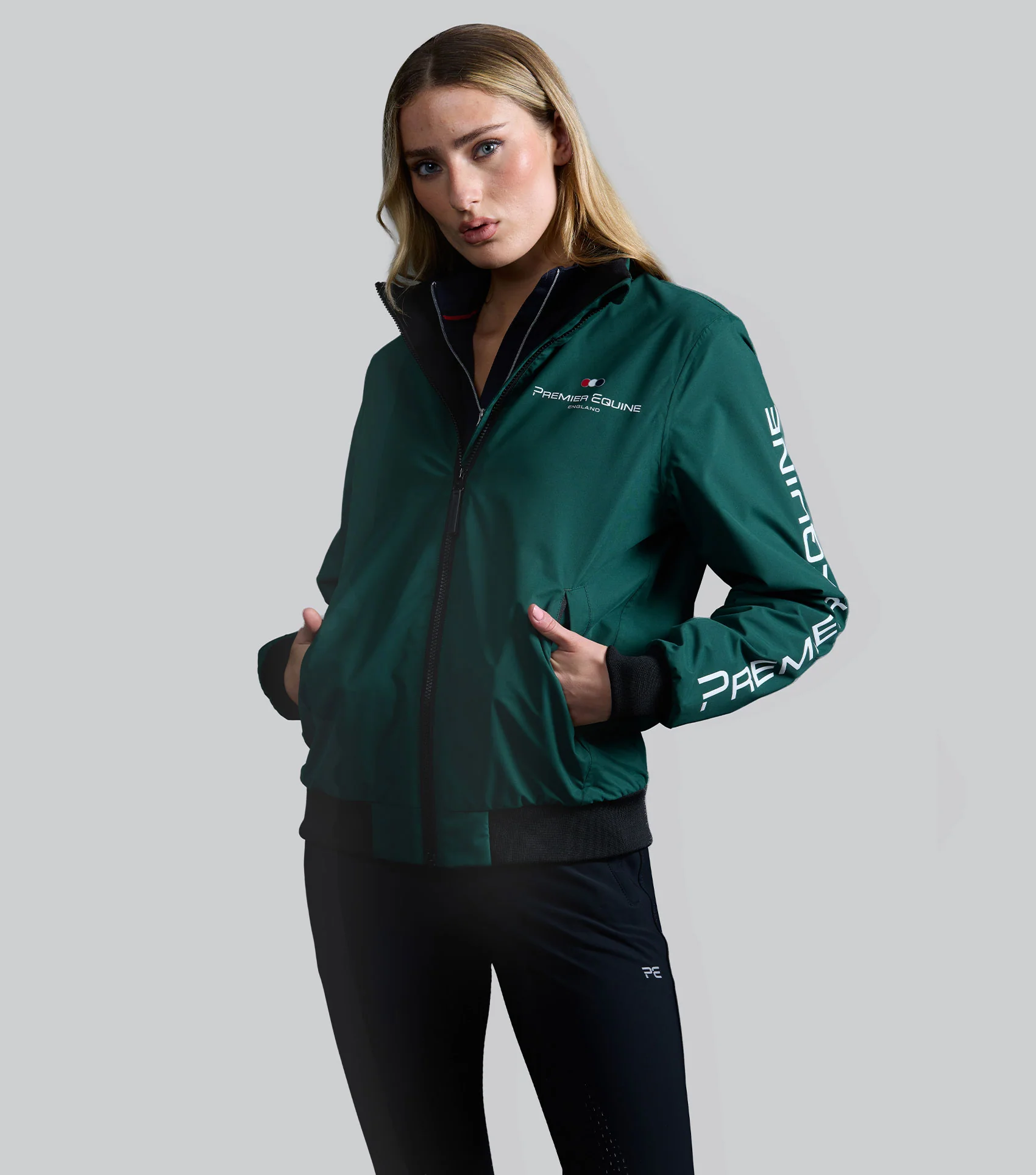 SALE - Omnia Womens Waterproof Riding Jacket Green - Image 6