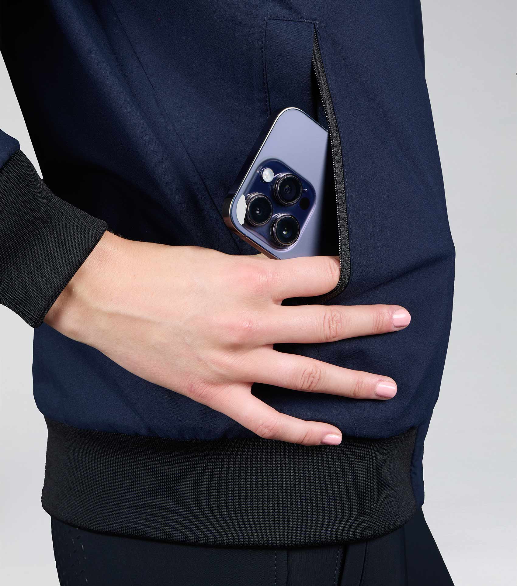 SALE - Omnia Womens Waterproof Riding Jacket Navy - Image 5