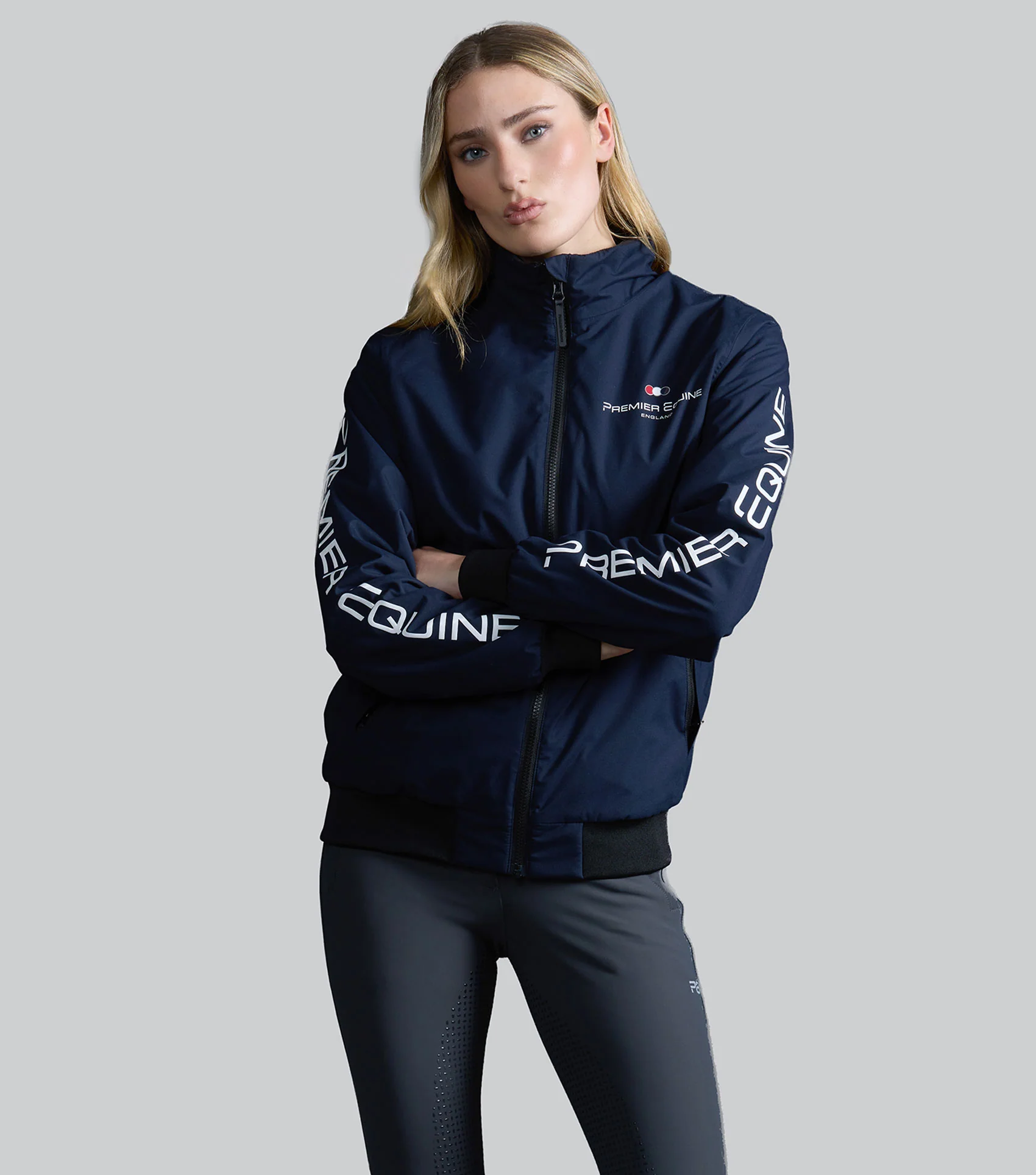 SALE - Omnia Womens Waterproof Riding Jacket Navy - Image 6