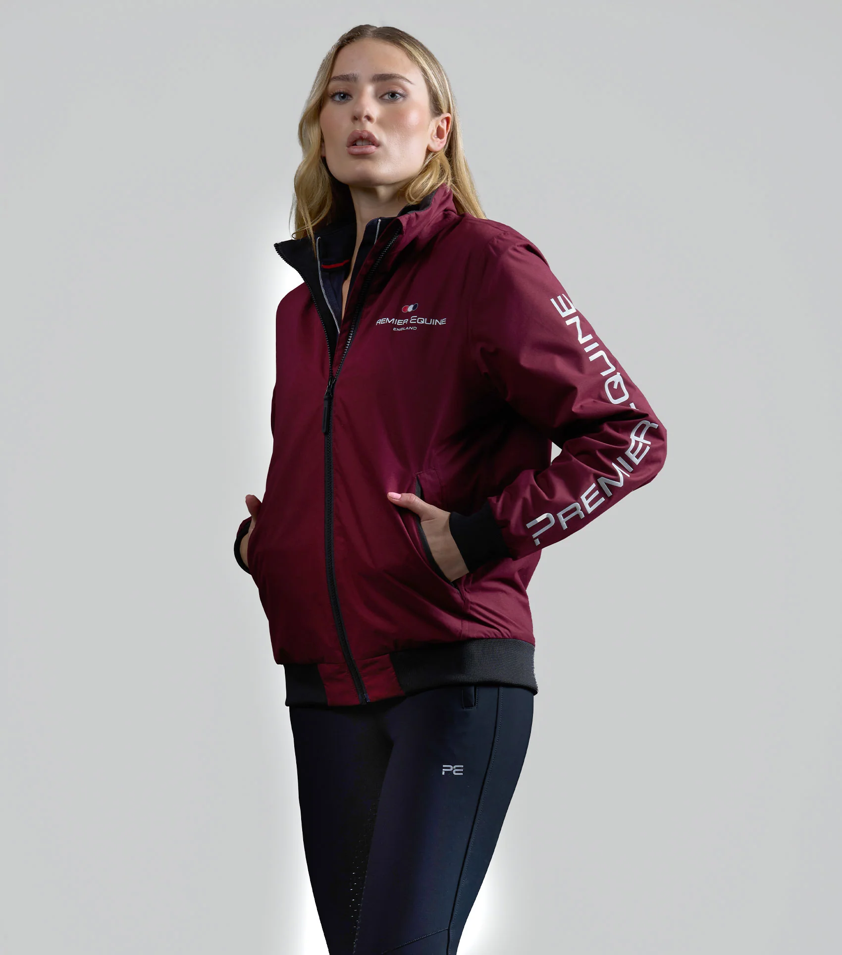 SALE - Omnia Womens Waterproof Riding Jacket Wine - Image 6