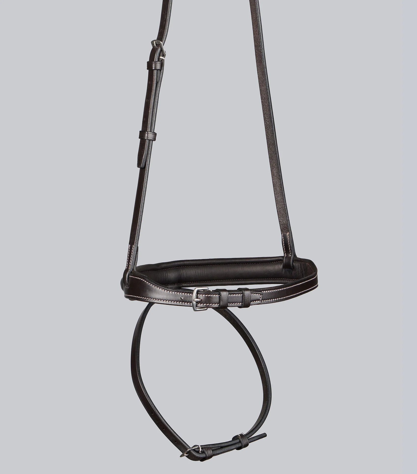 Padded Noseband for Pro Elevator Bridle Dark Havana - Image 4